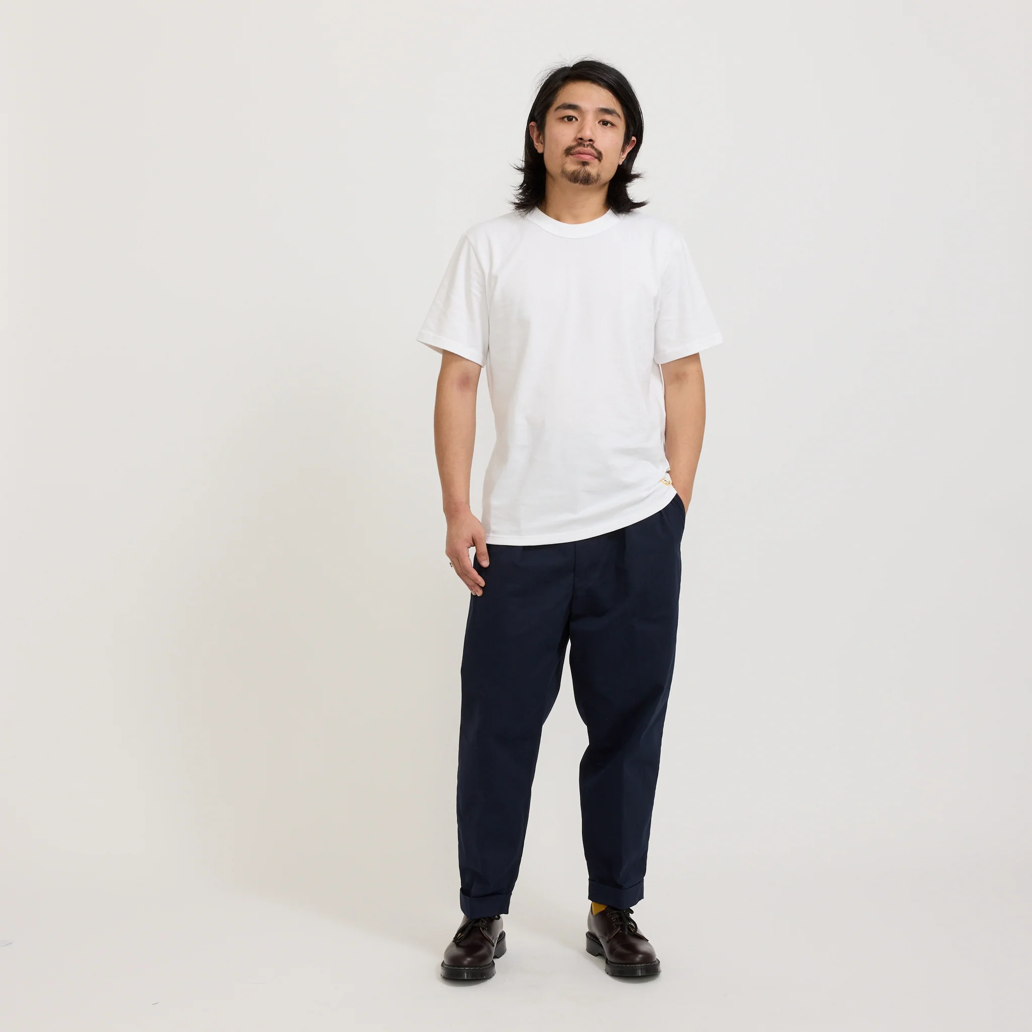 2 Pleats Twill Pant Navy