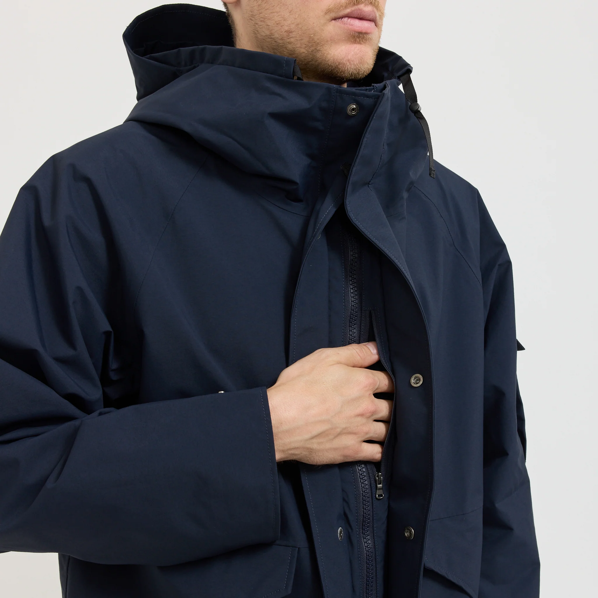 2L Nylon Gore-Tex Cruiser Jacket Navy - Image 8