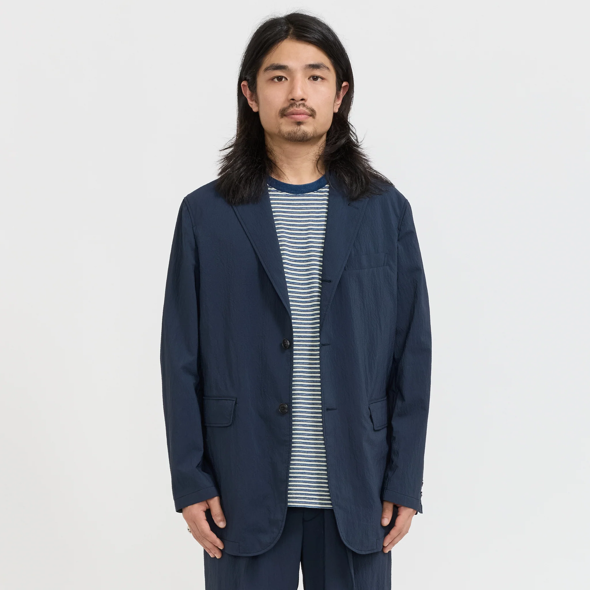 3B Anywhere Jacket Seersucker Navy