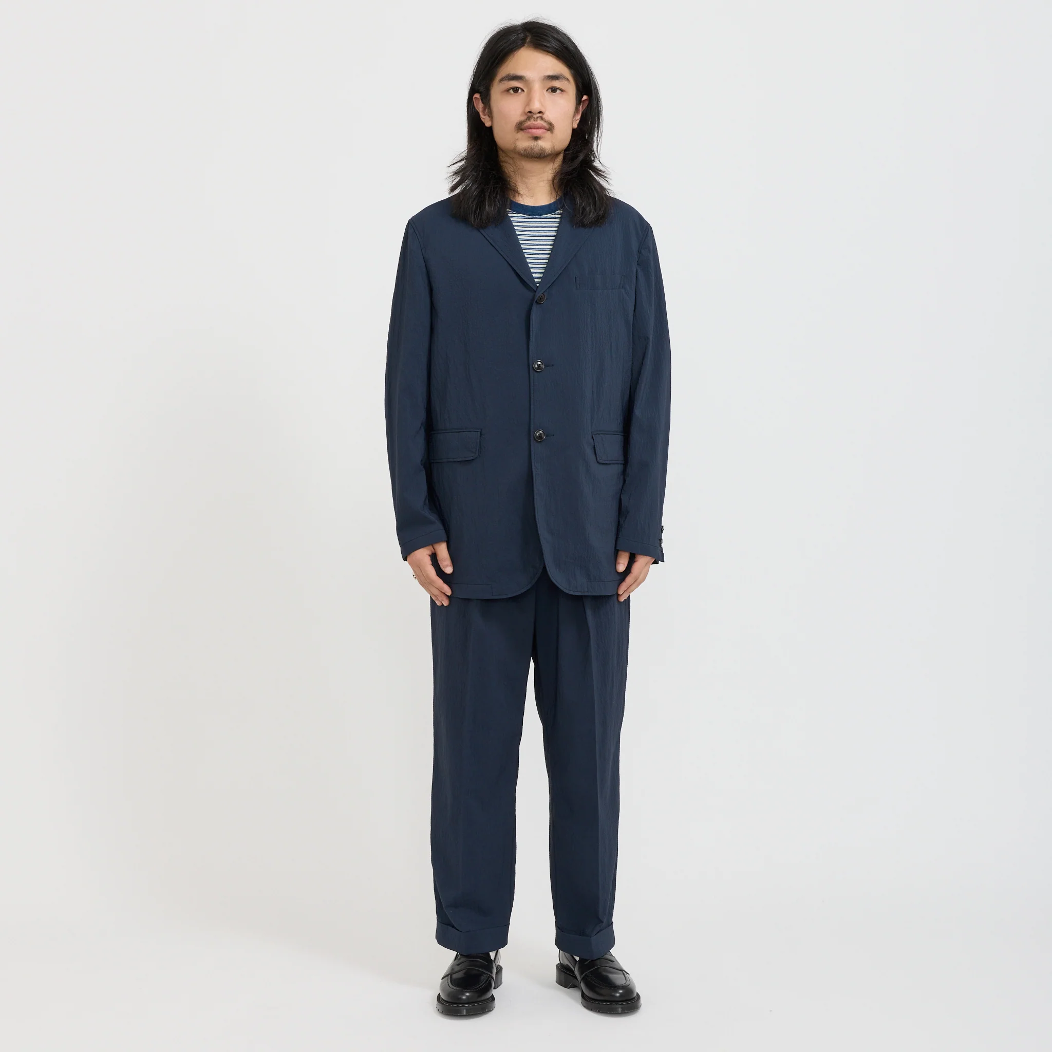 3B Anywhere Jacket Seersucker Navy - Image 7