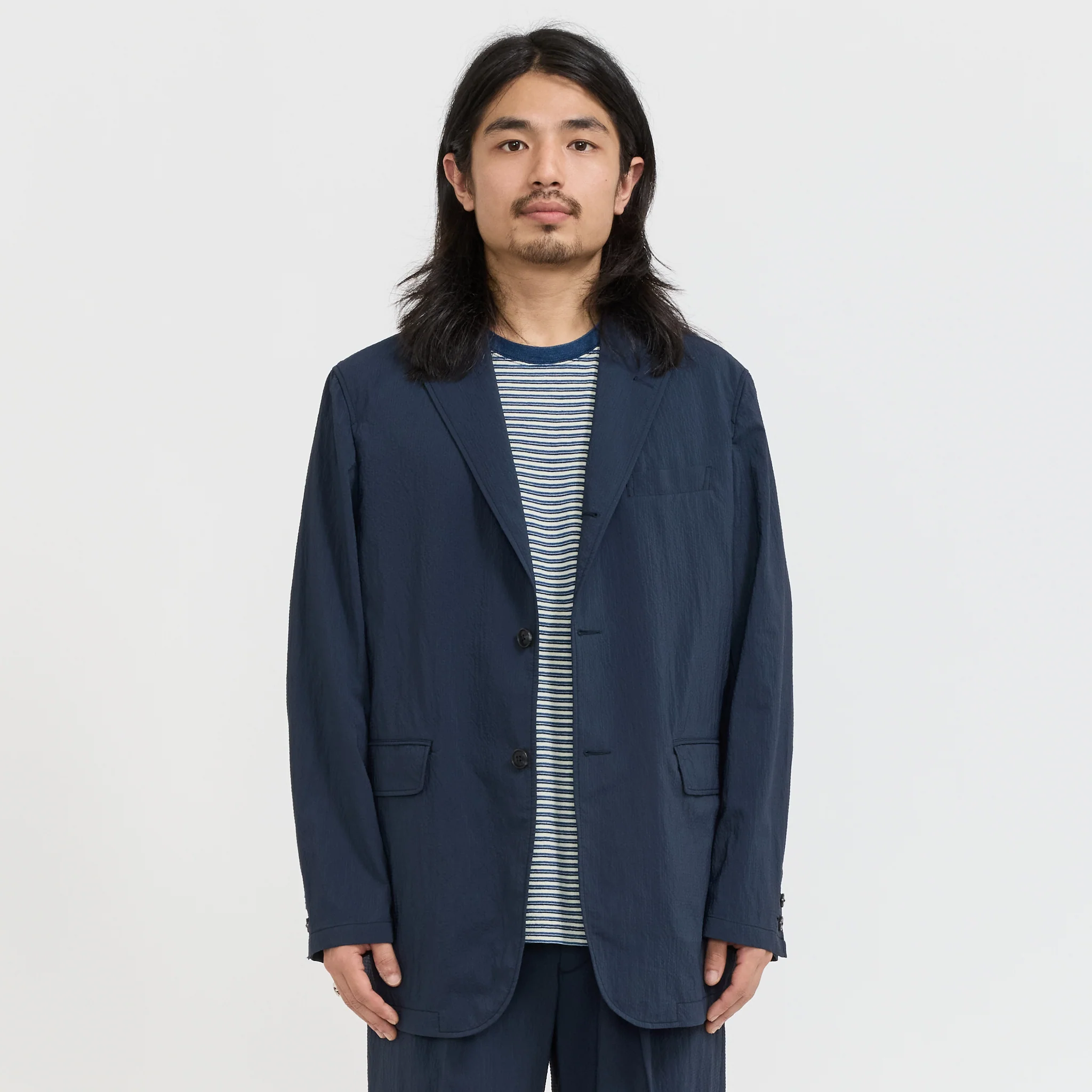 3B Anywhere Jacket Seersucker Navy - Image 8