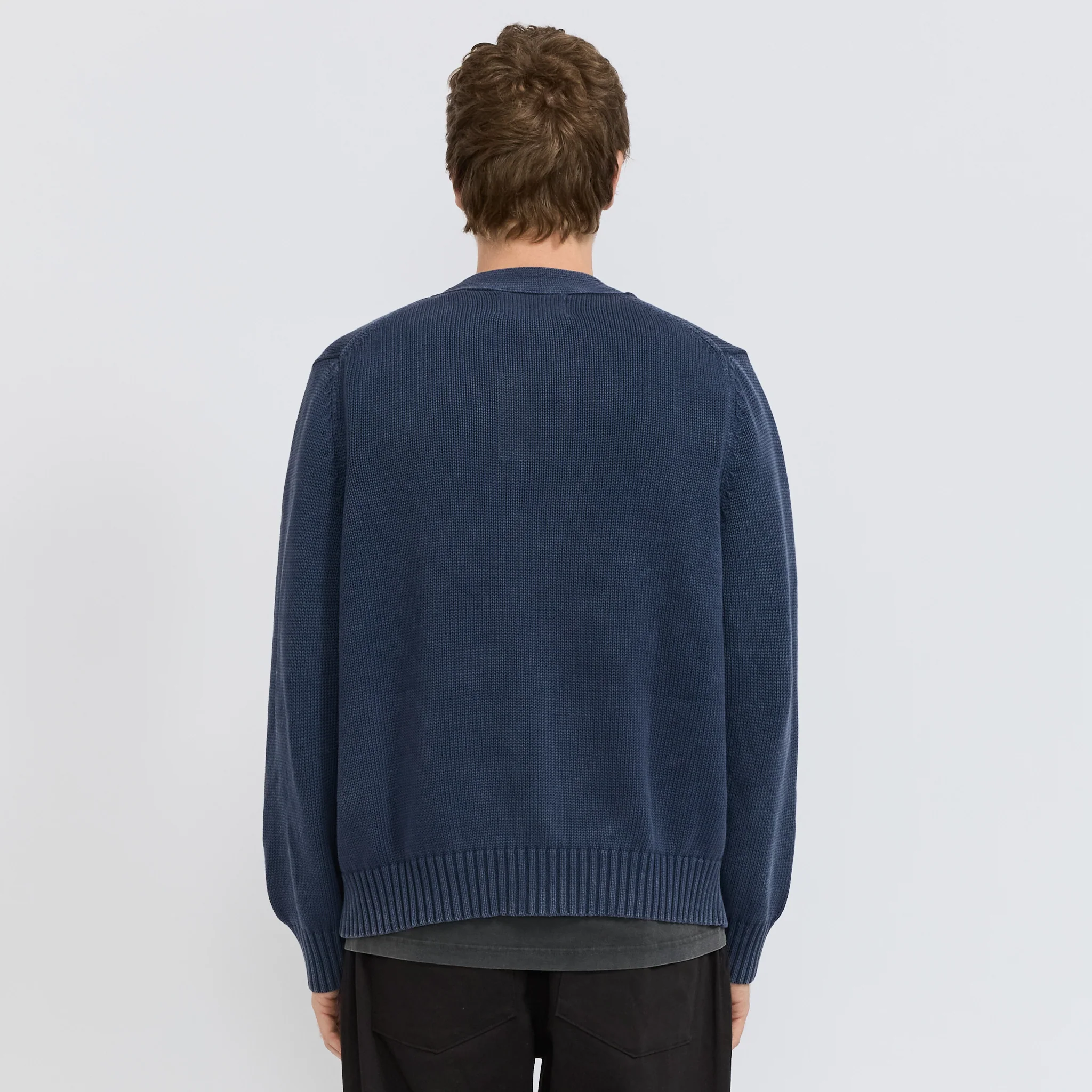 Acid Wash Cardigan Midnight - Image 4