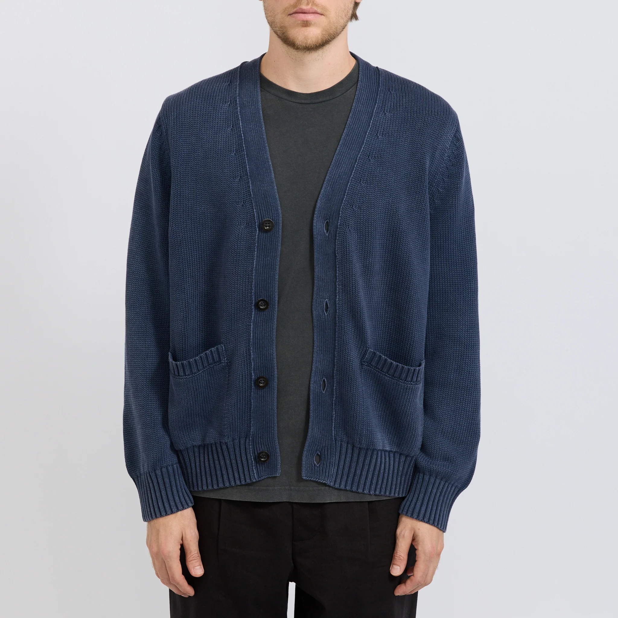 Acid Wash Cardigan Midnight - Image 5