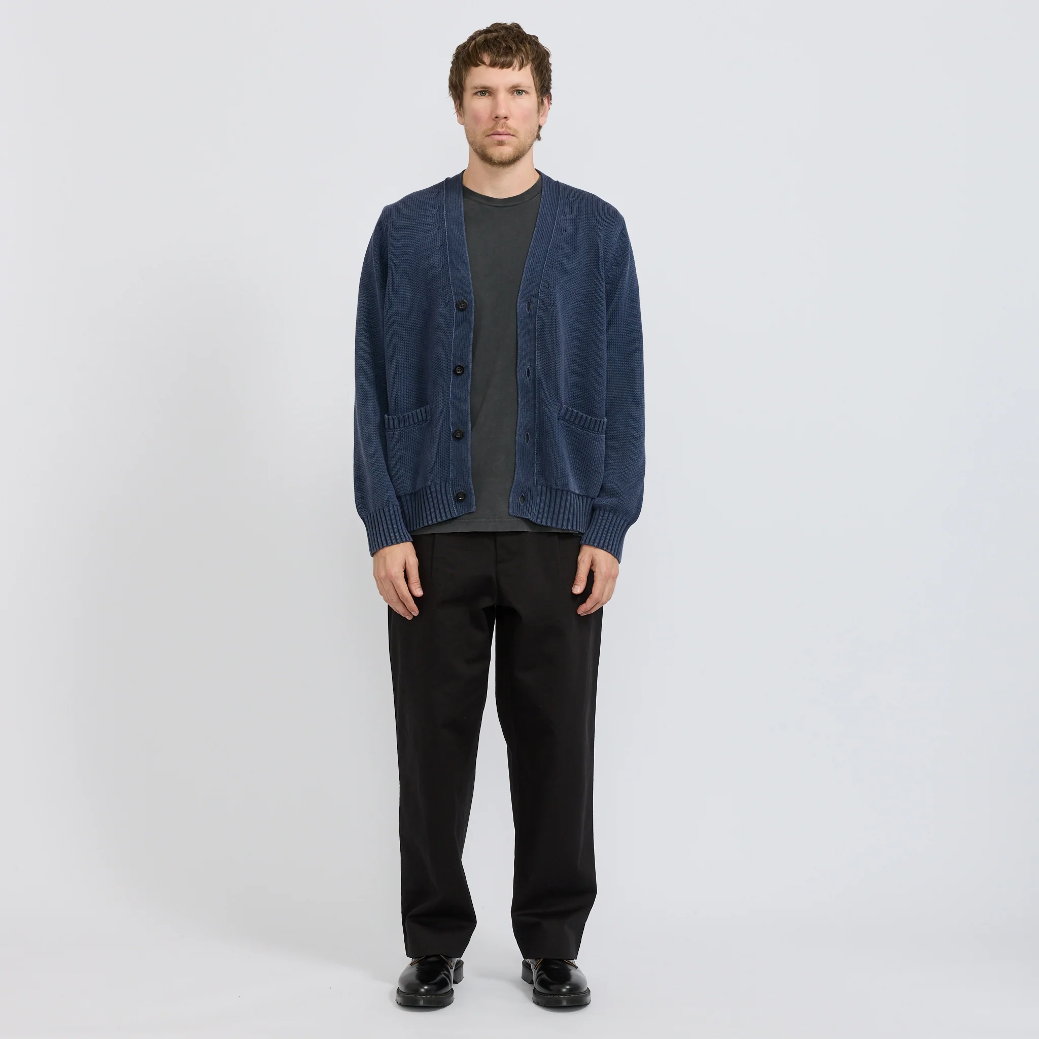 Acid Wash Cardigan Midnight - Image 7