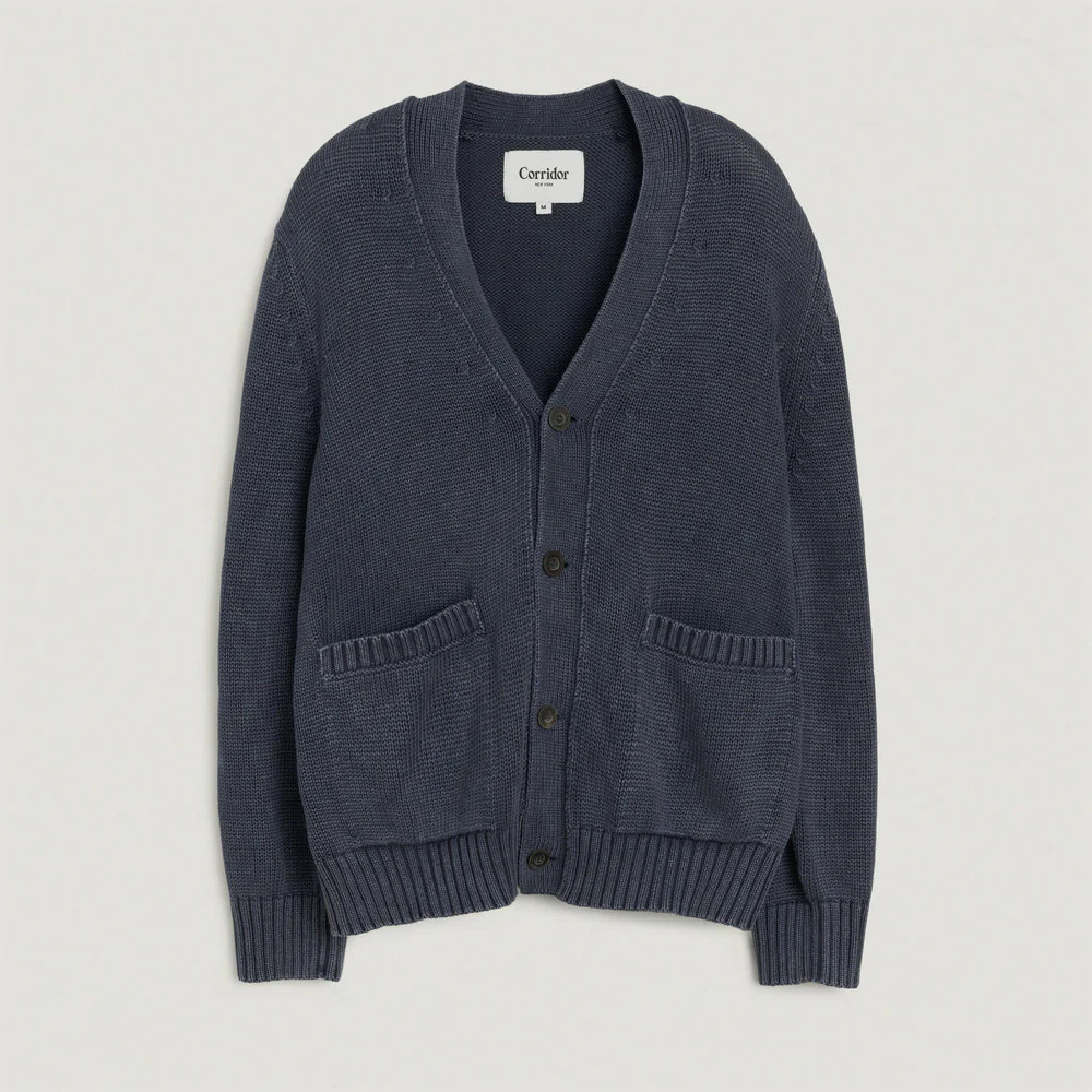 Acid Wash Cardigan Midnight - Image 9