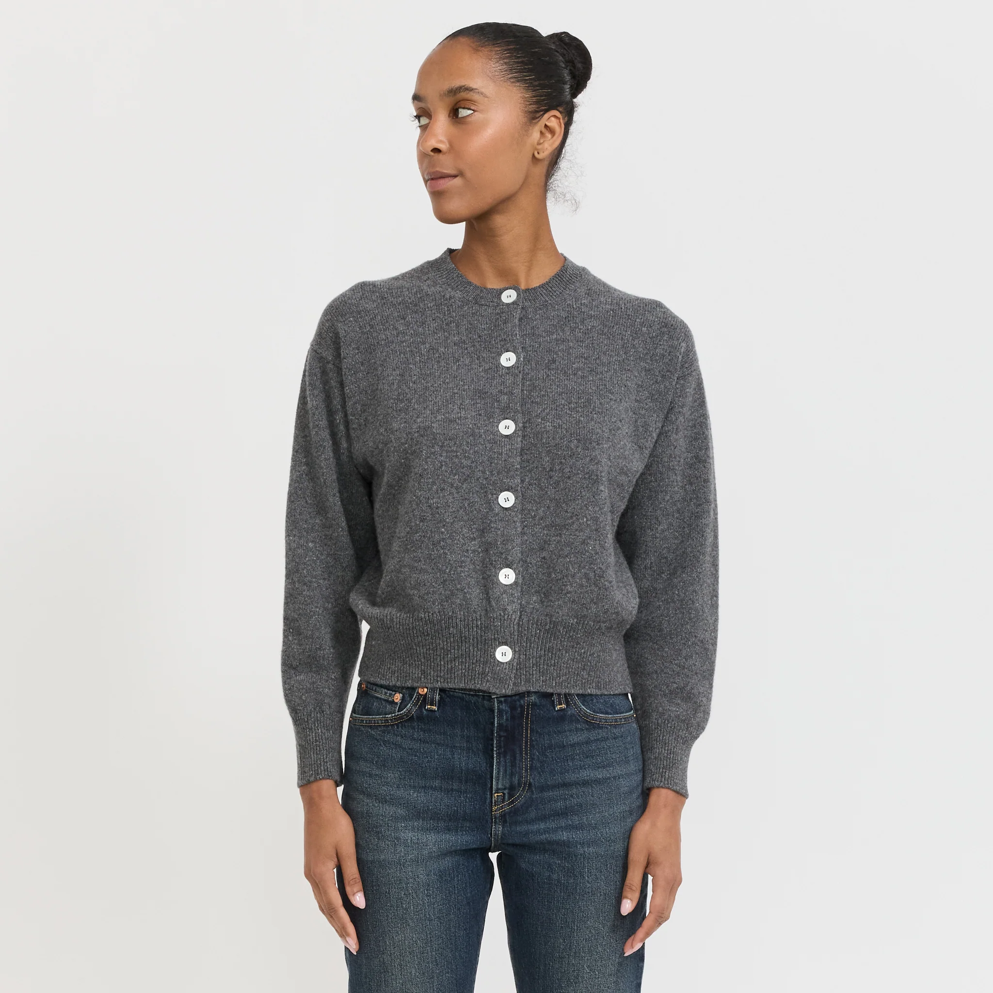 Ada Crewneck Cardigan Derby Grey - Image 6