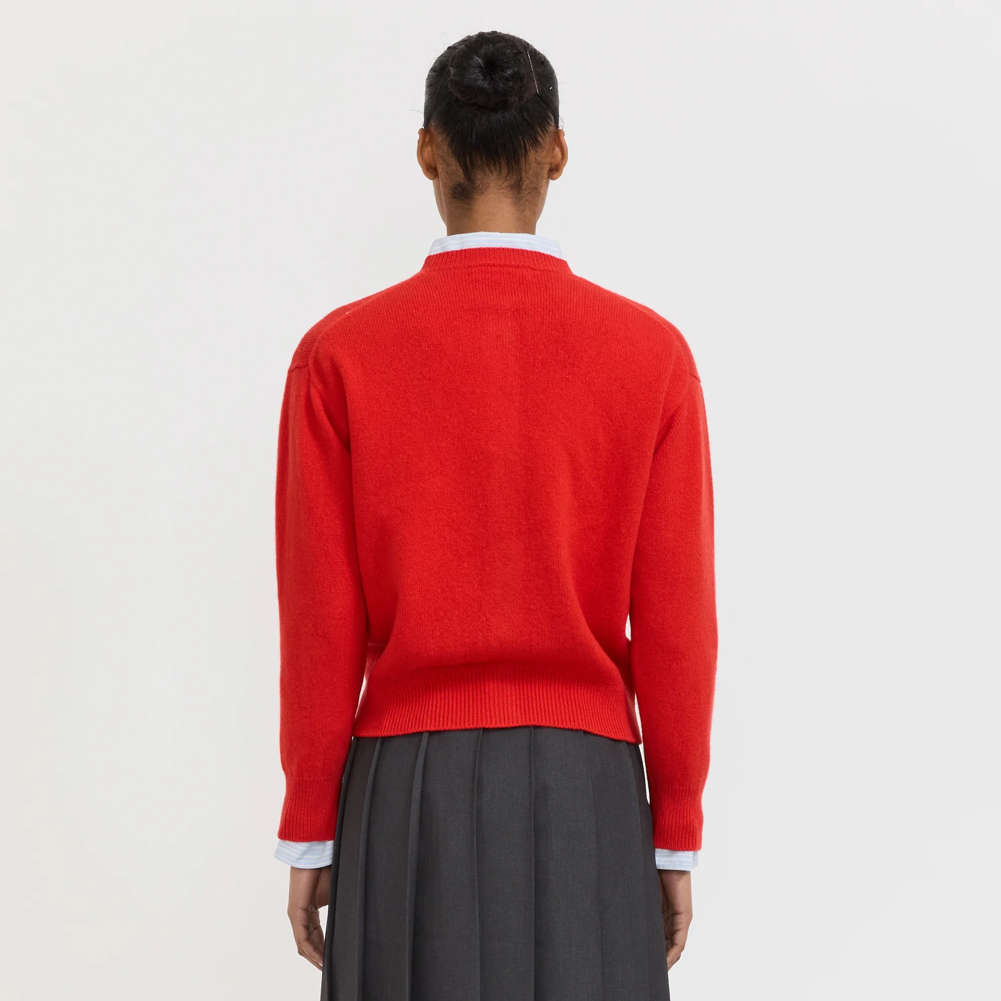 Ada Crewneck Cardigan Poppy Red - Image 3