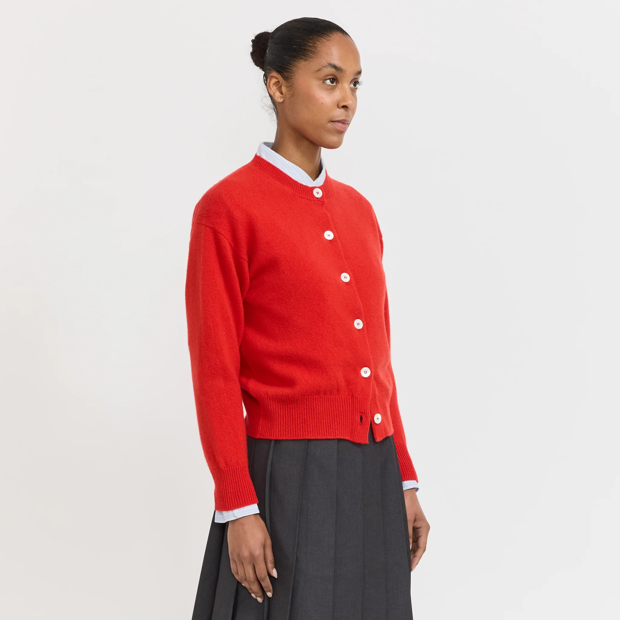 Ada Crewneck Cardigan Poppy Red - Image 5
