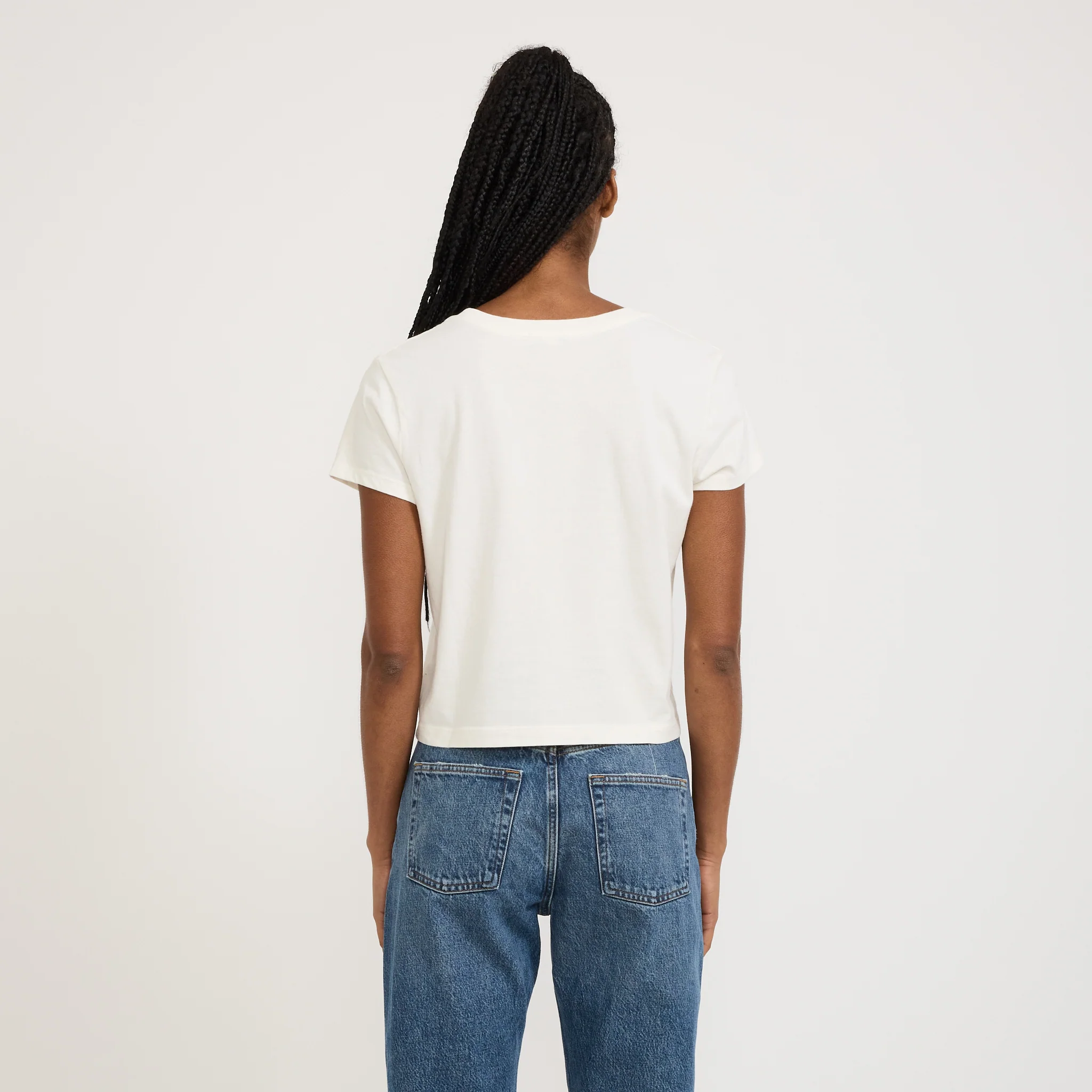 Adine Shrunken Tee Ash White - Image 4