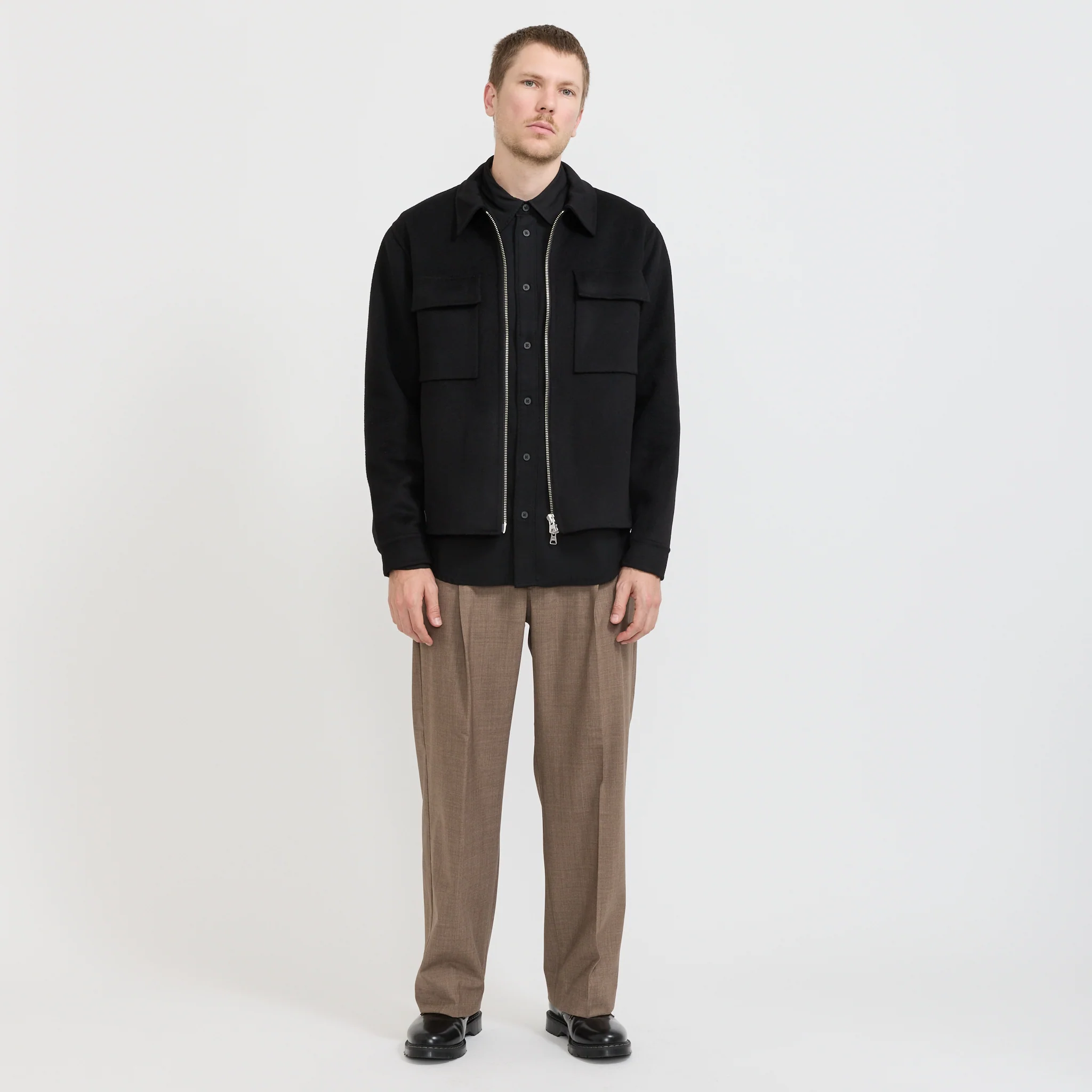 Alban Brushed Jacket Black - Image 2