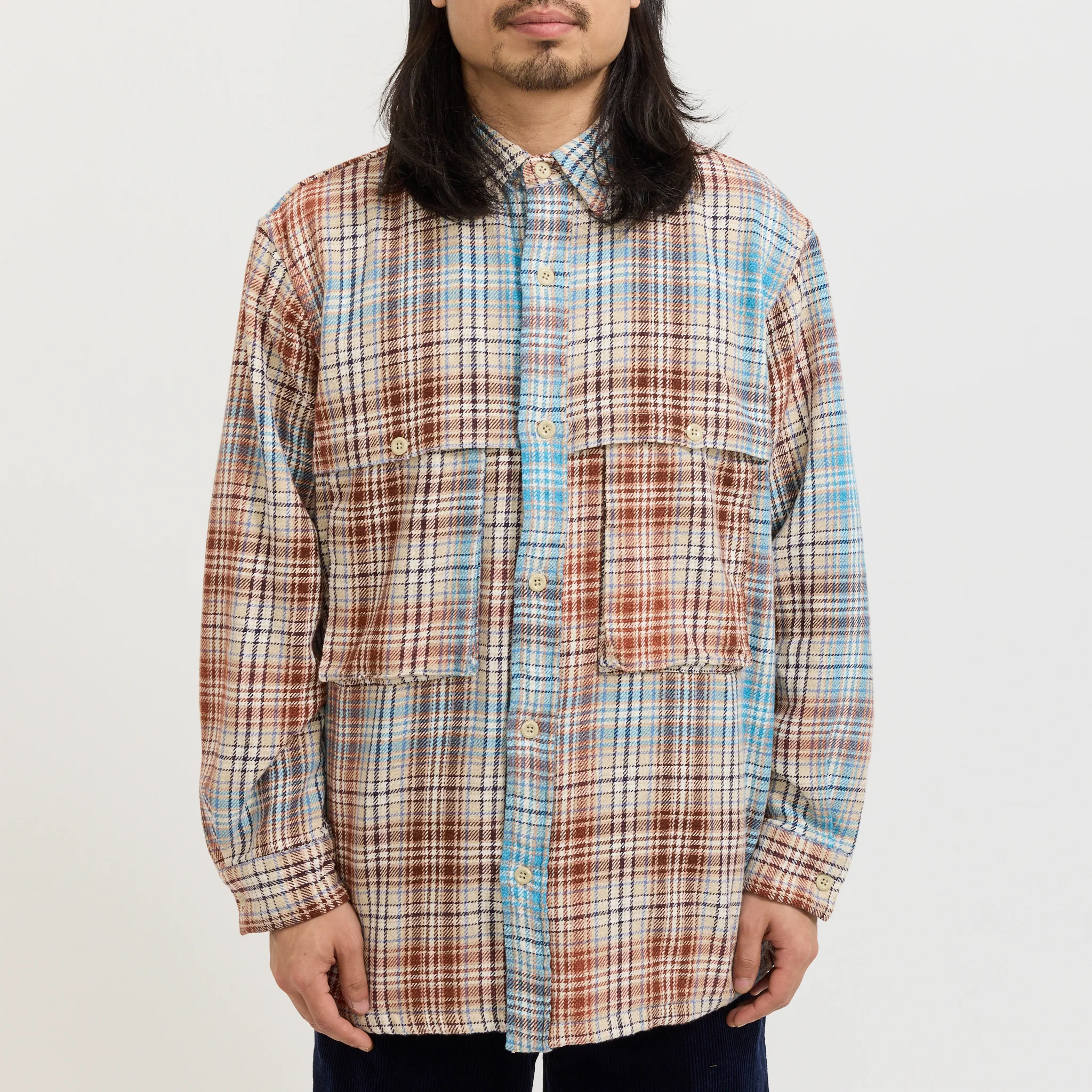Albert Field Shirt Ivory/Blue - Image 5