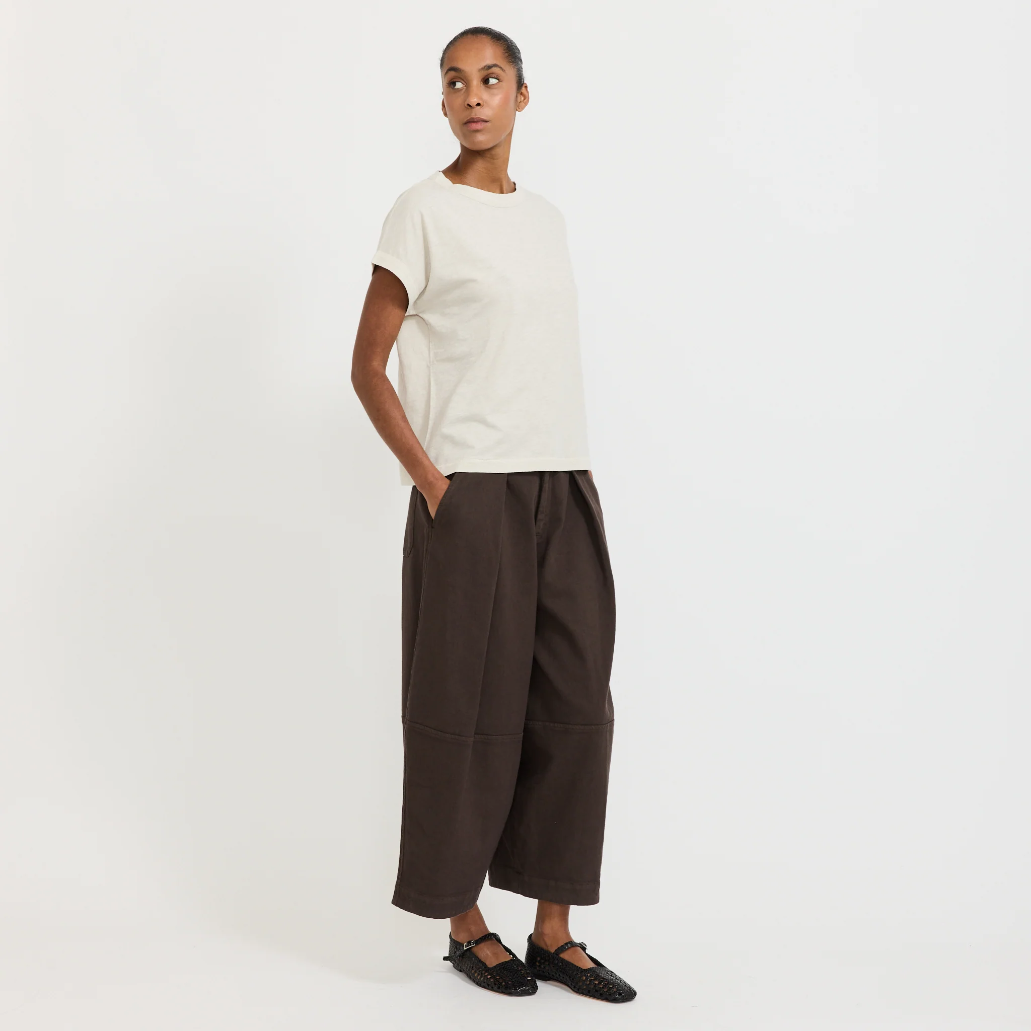 Alda Organic Cotton Easy Tee Pebble - Image 2