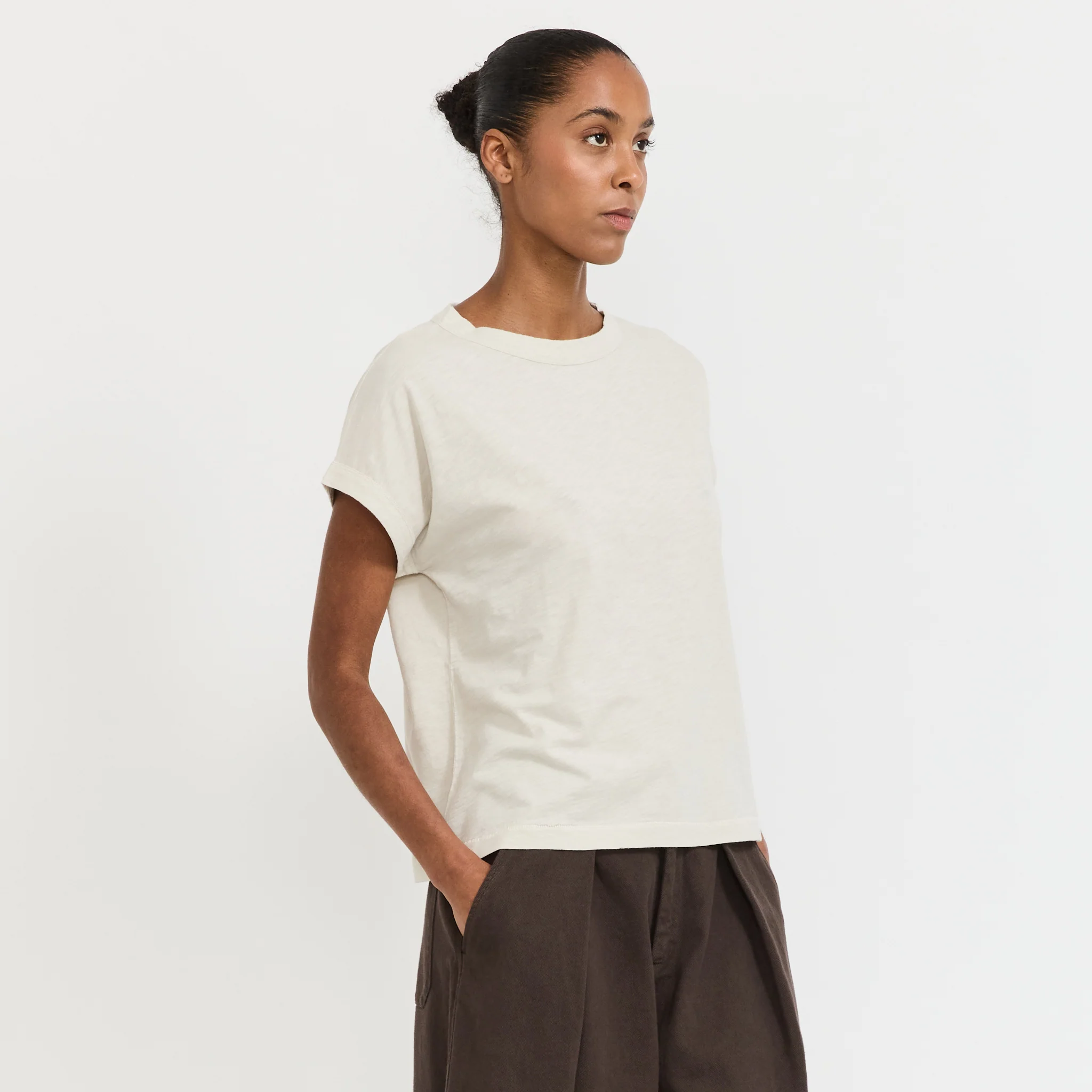 Alda Organic Cotton Easy Tee Pebble - Image 3