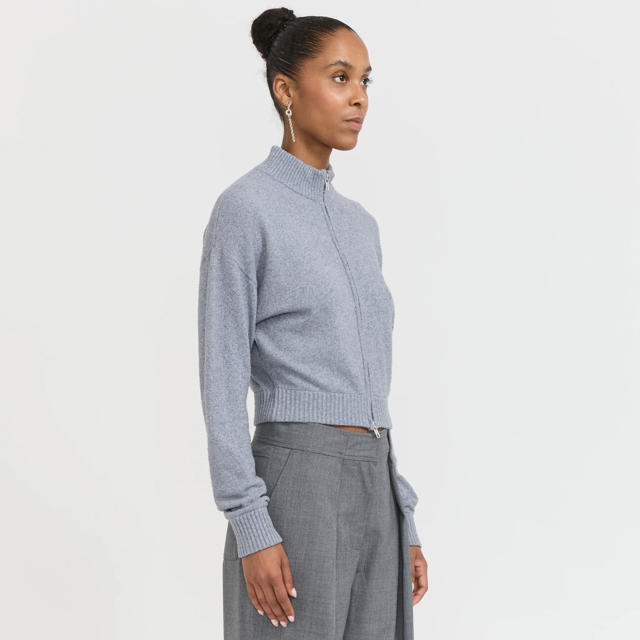 Alea Knit Cardigan Bluish Grey - Image 3