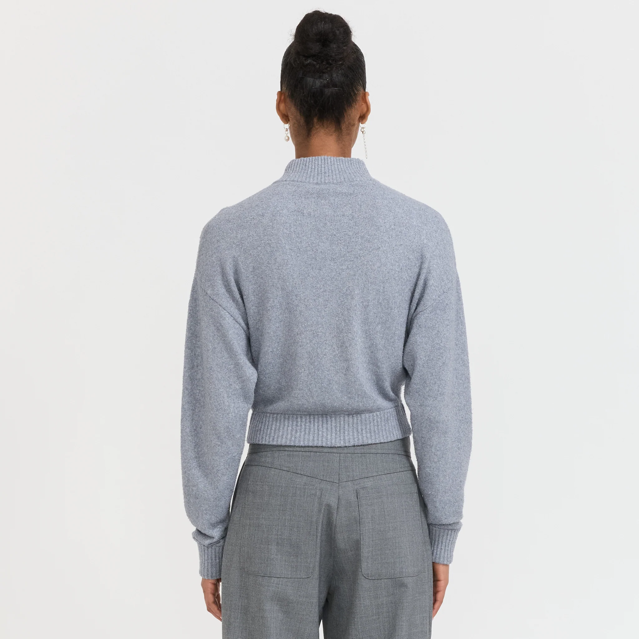 Alea Knit Cardigan Bluish Grey - Image 4