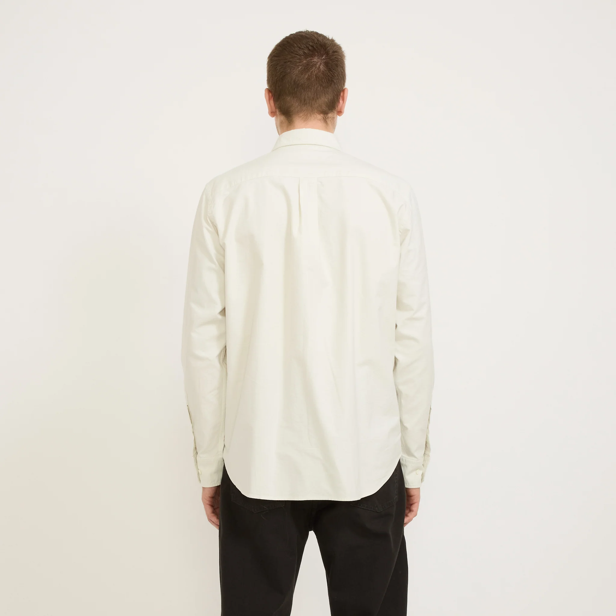Algot Relaxed Overdyed Oxford Shirt Kit White - Image 4