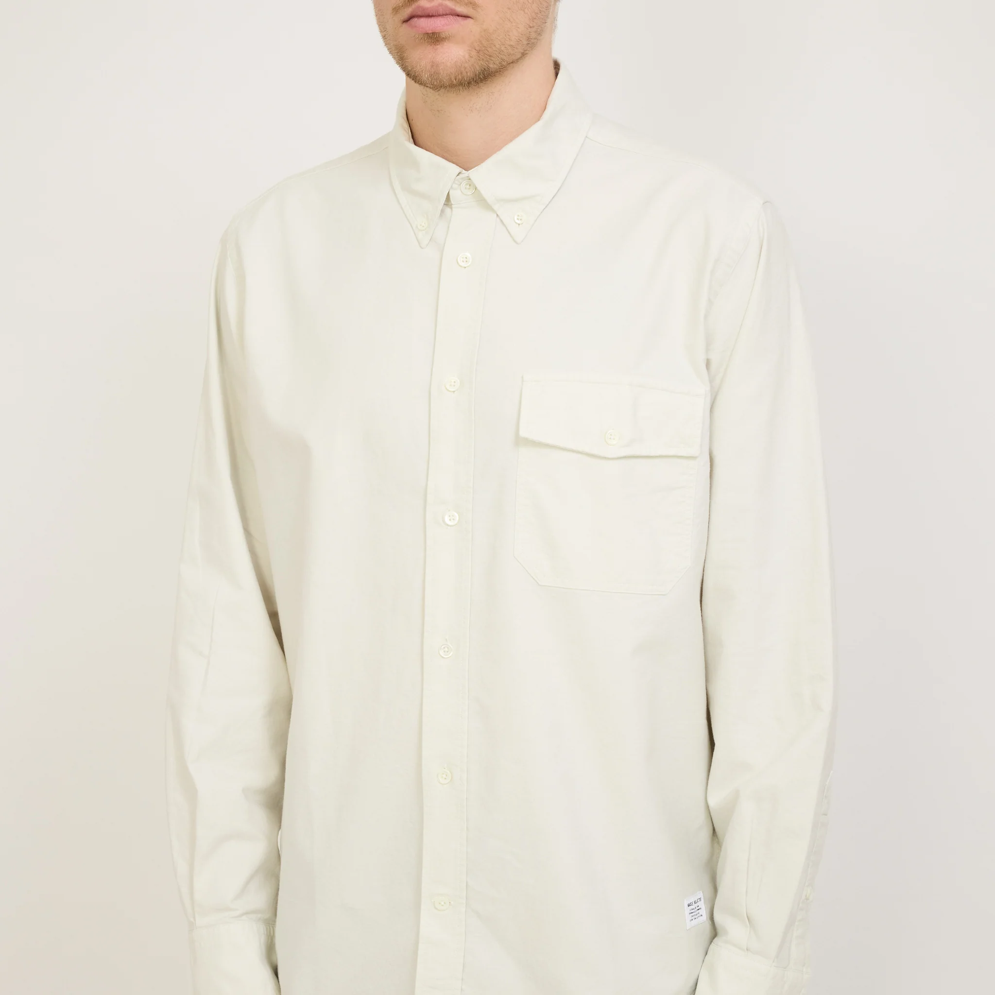 Algot Relaxed Overdyed Oxford Shirt Kit White - Image 5