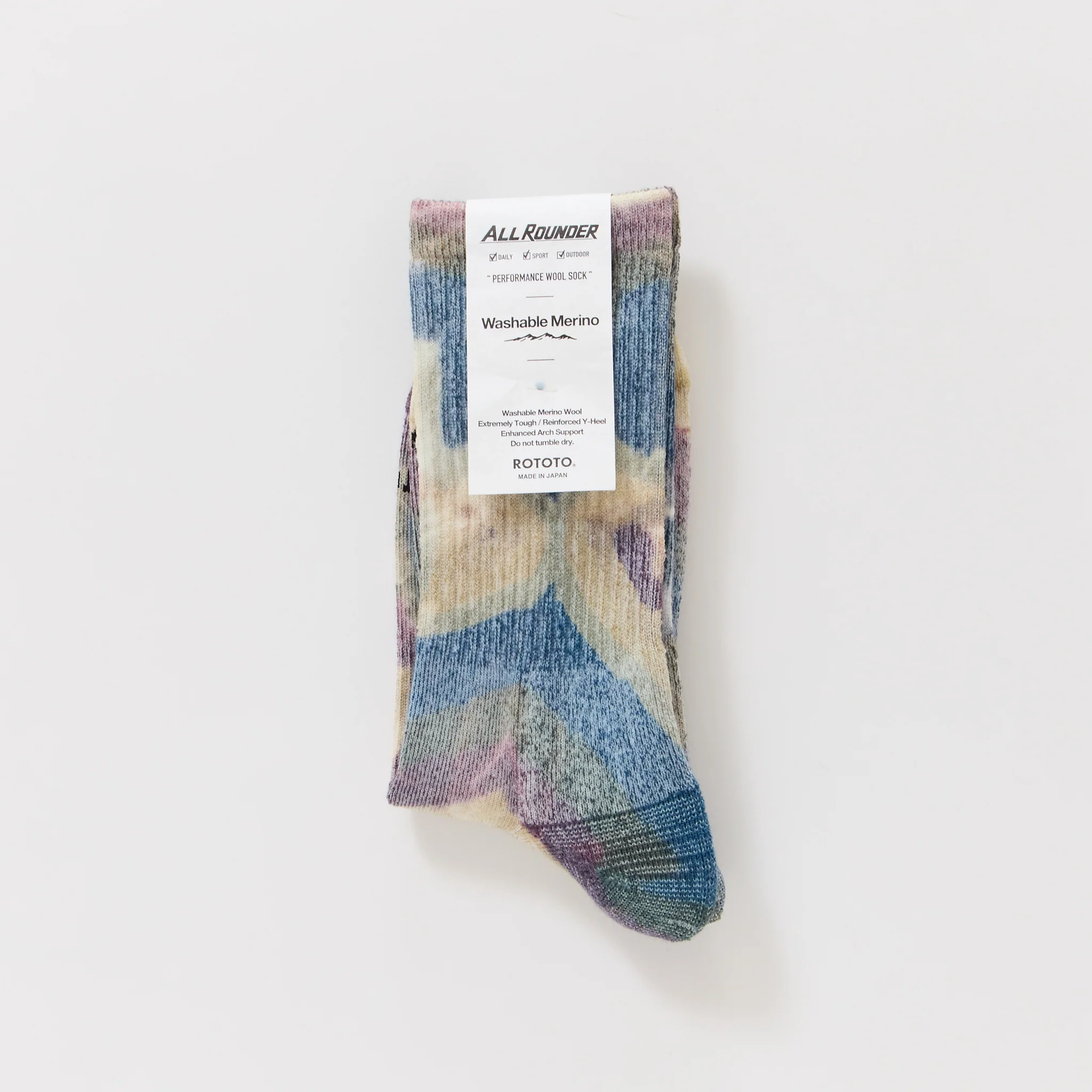 Allrounder Merino Crew Tie Dye Purple/Blue - Image 2