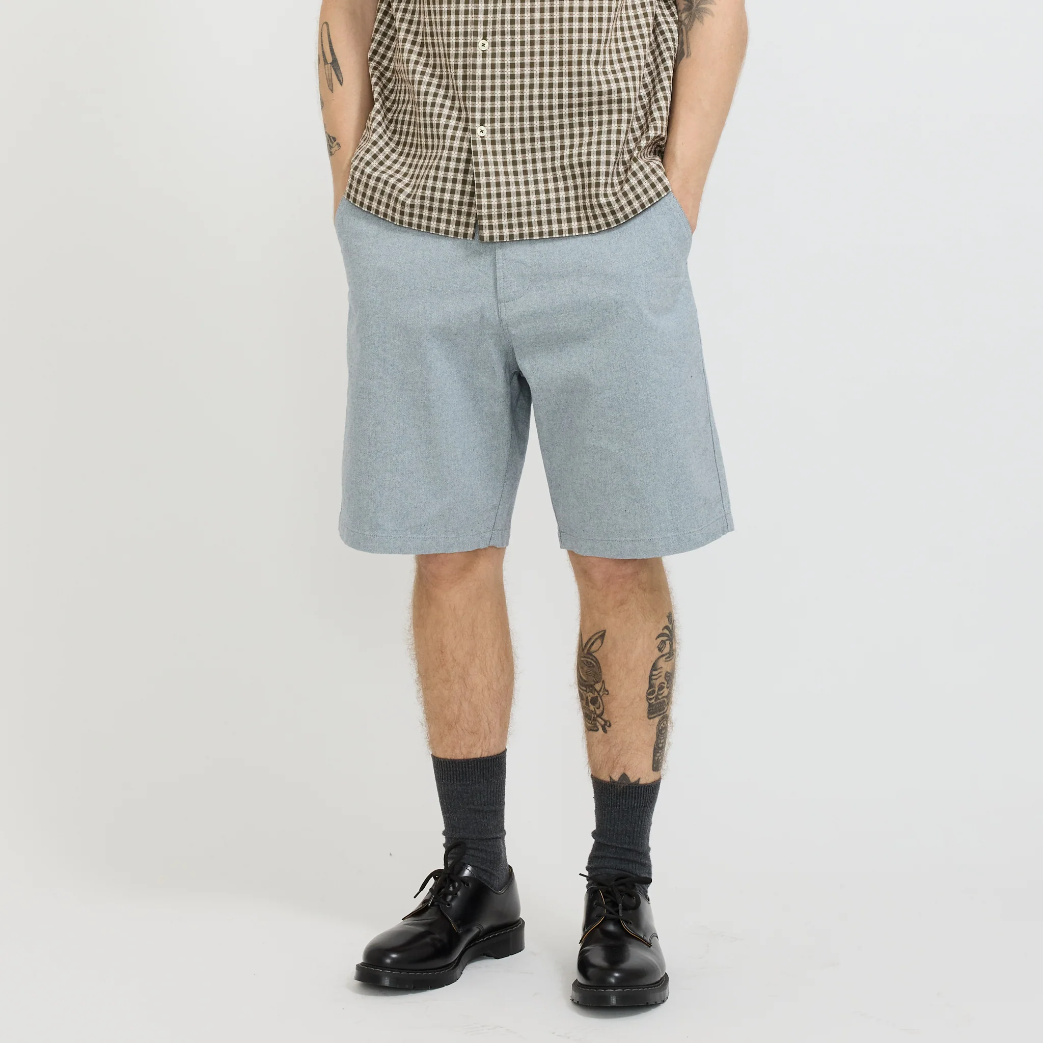 Alva Short Reworked Jean Cloth Indigo