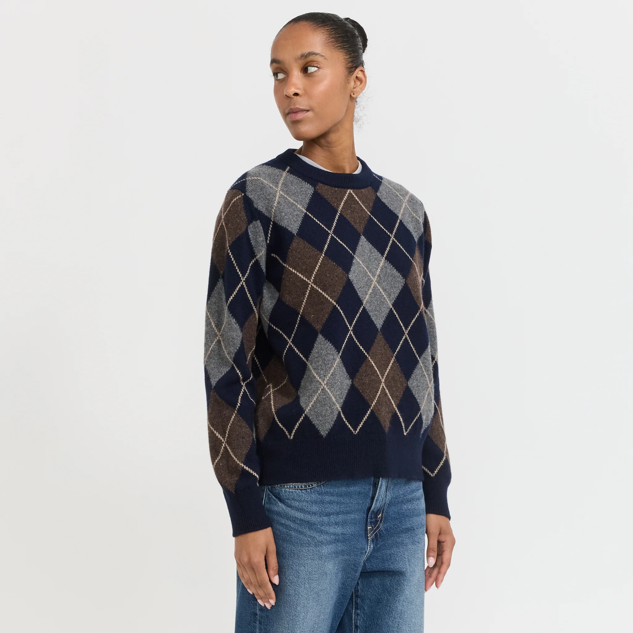Argyle Slouch Crewneck Multi - Image 3