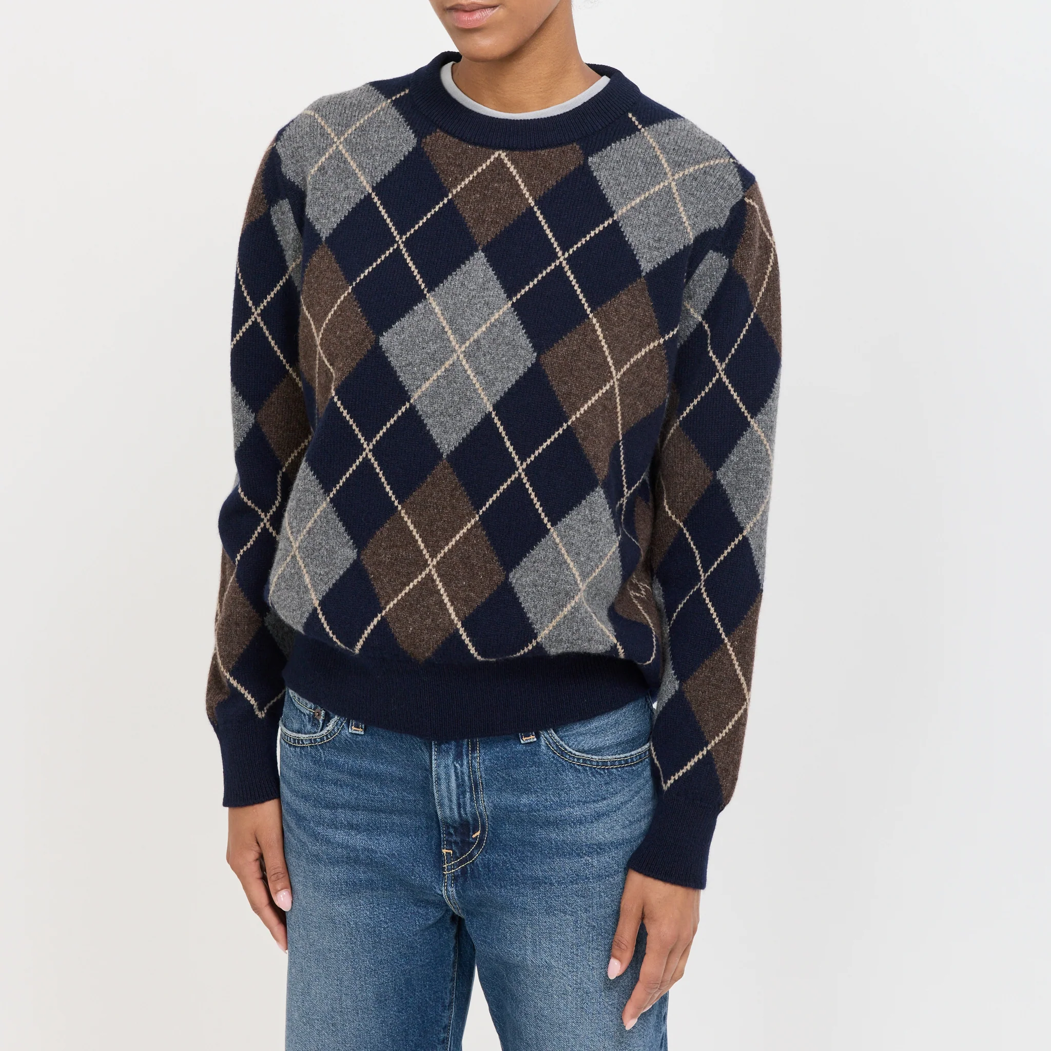 Argyle Slouch Crewneck Multi - Image 5