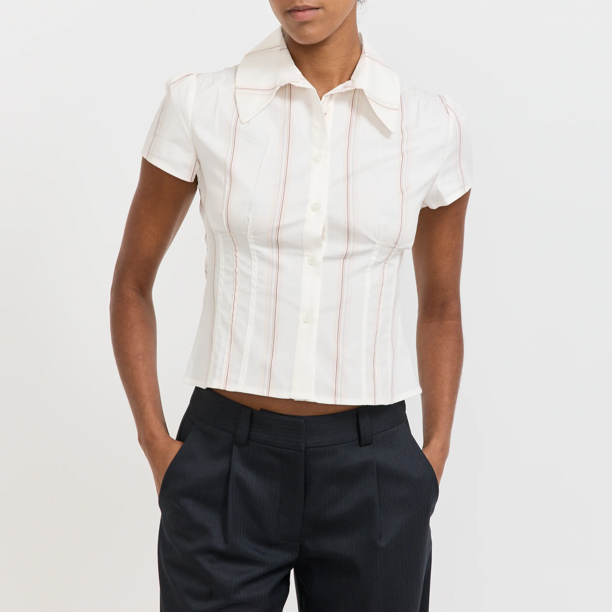 Arlie Short Sleeve Shirt White - Image 5