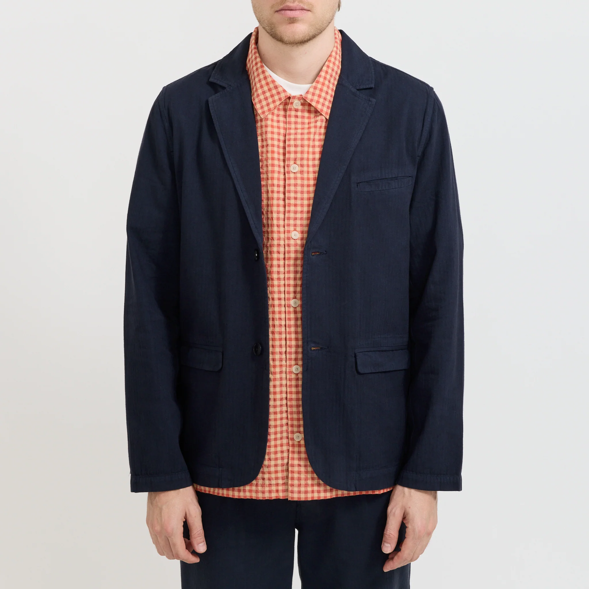 Assembly Blazer Navy Herringbone - Image 5