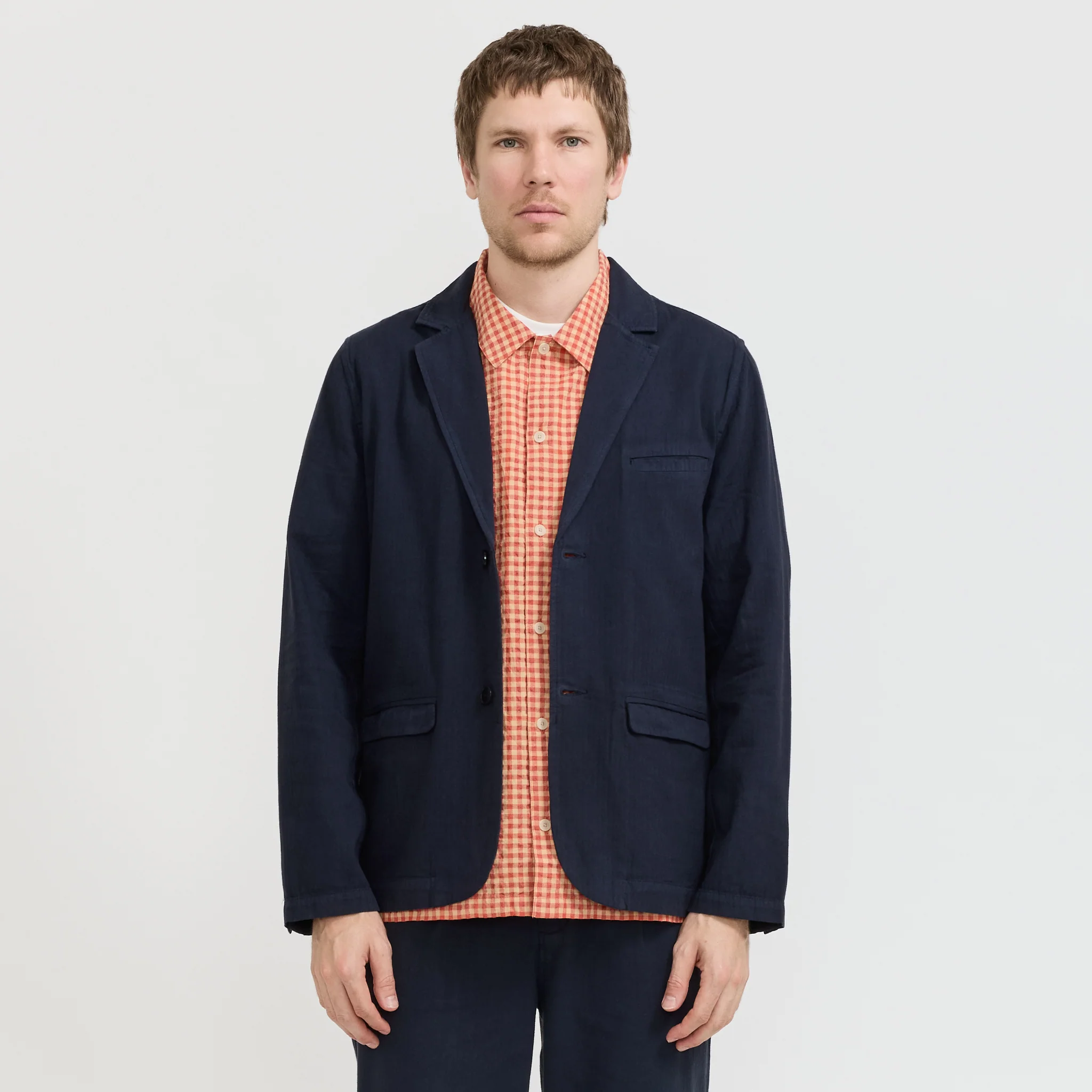 Assembly Blazer Navy Herringbone - Image 6