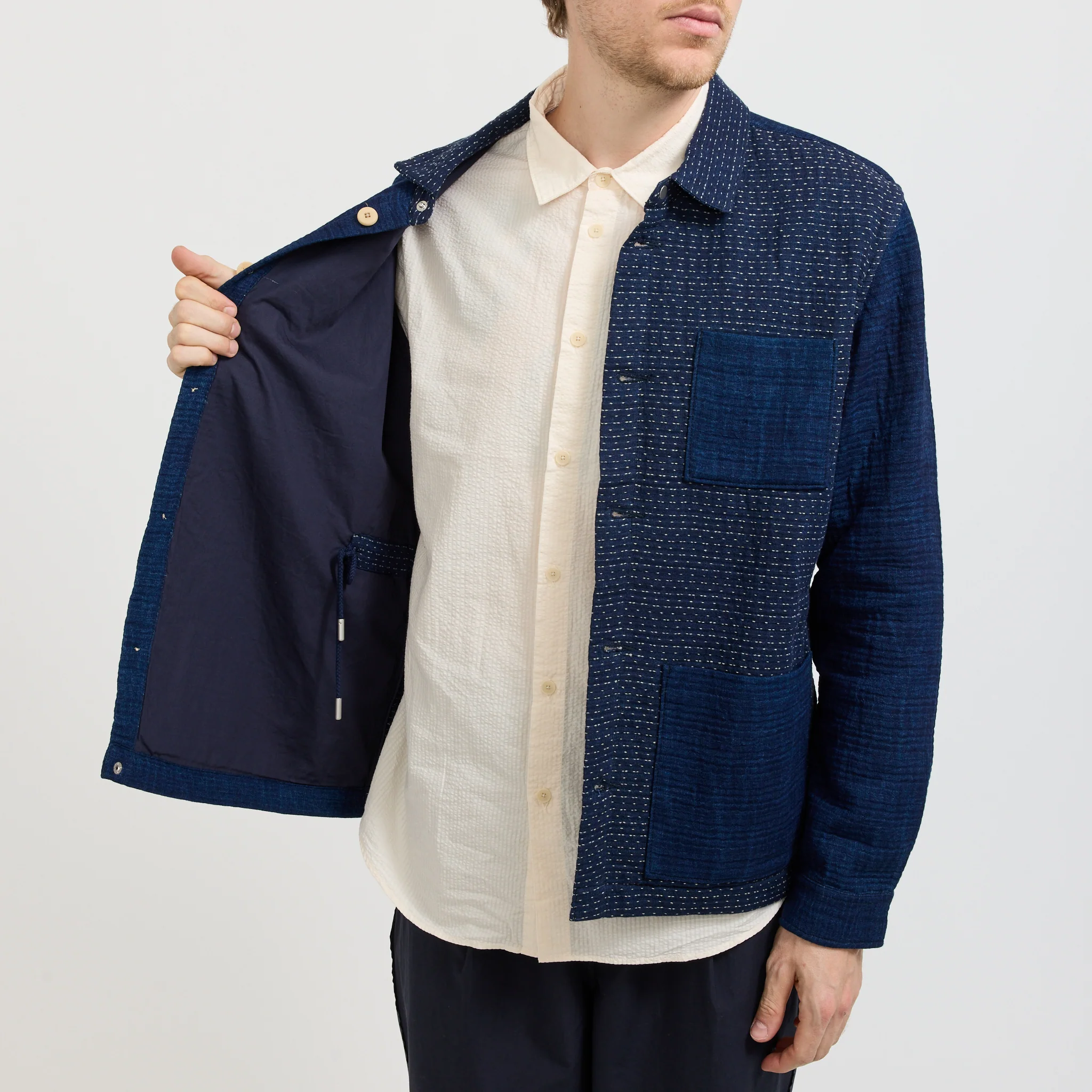 Assembly Jacket Indigo Waffle Patchwork - Image 8