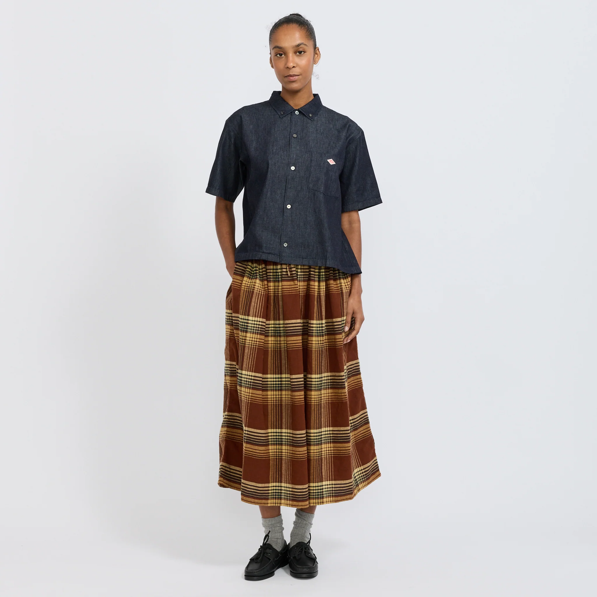 B.D. Button S/S Shirt Indigo - Image 2