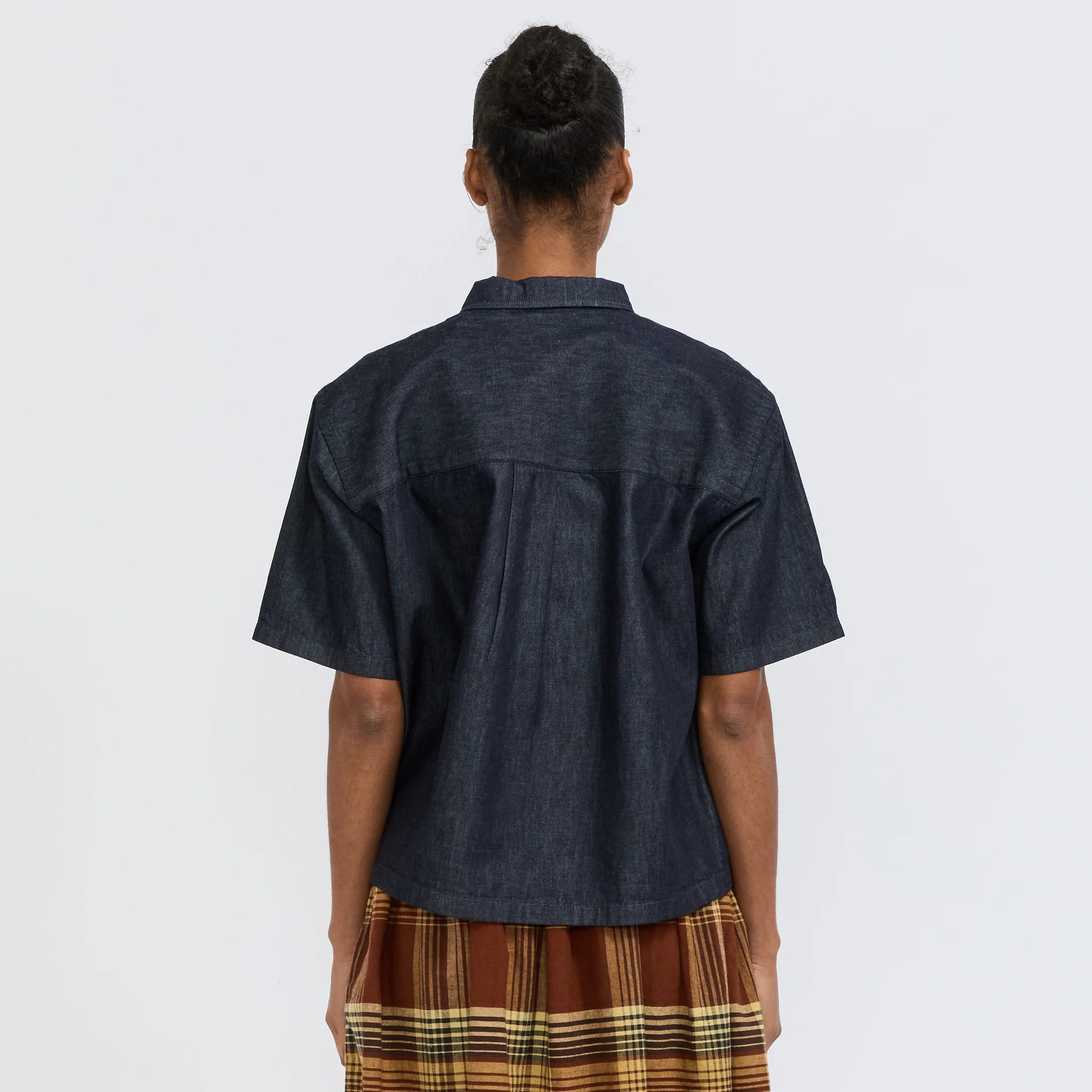 B.D. Button S/S Shirt Indigo - Image 4