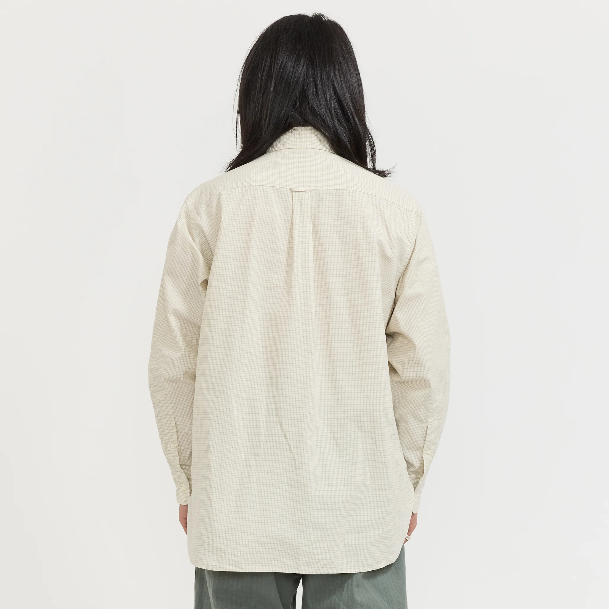 B.D. Classic Fit Graph Plaid Shirt White - Image 4