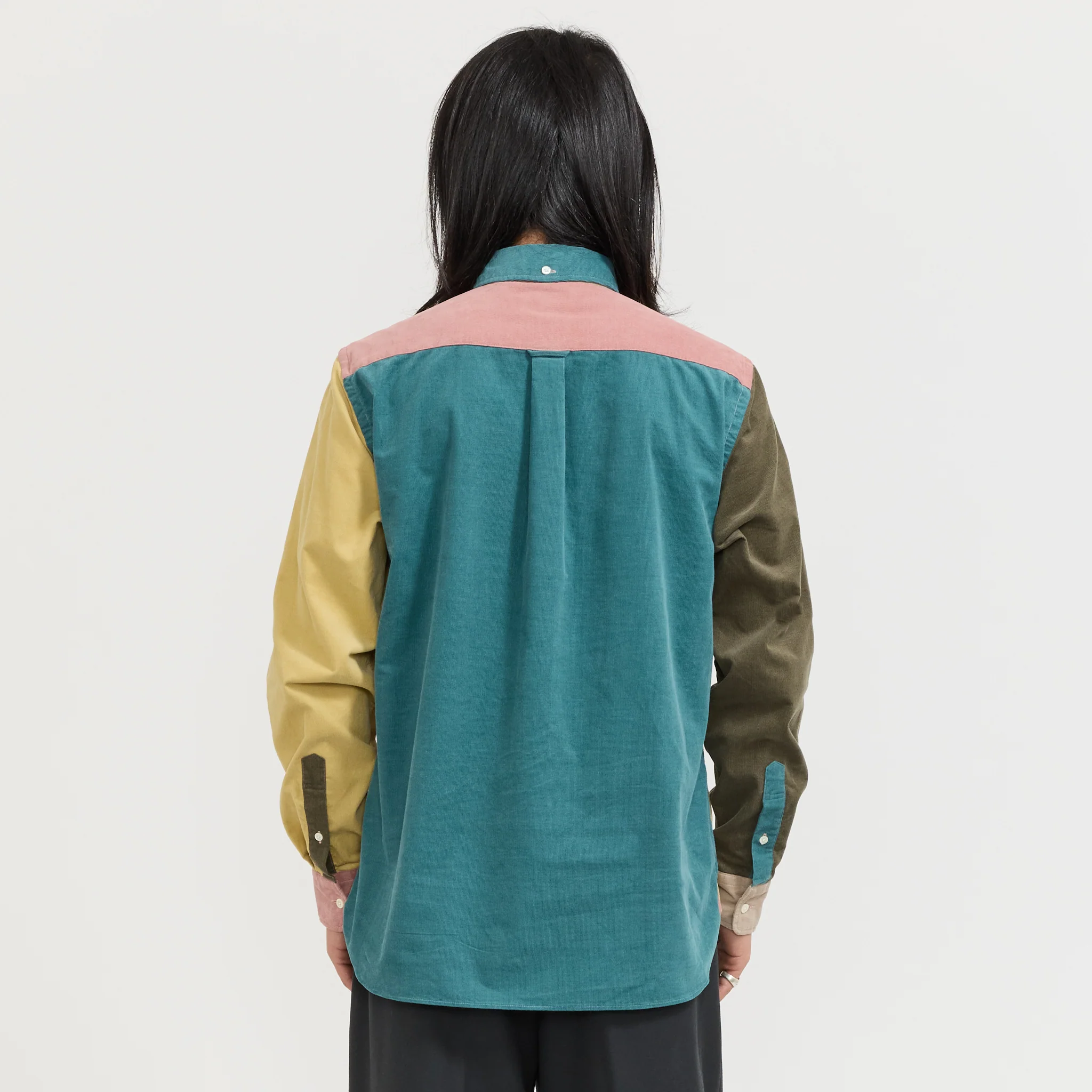 B.D. Corduroy Panel Shirt Green - Image 4