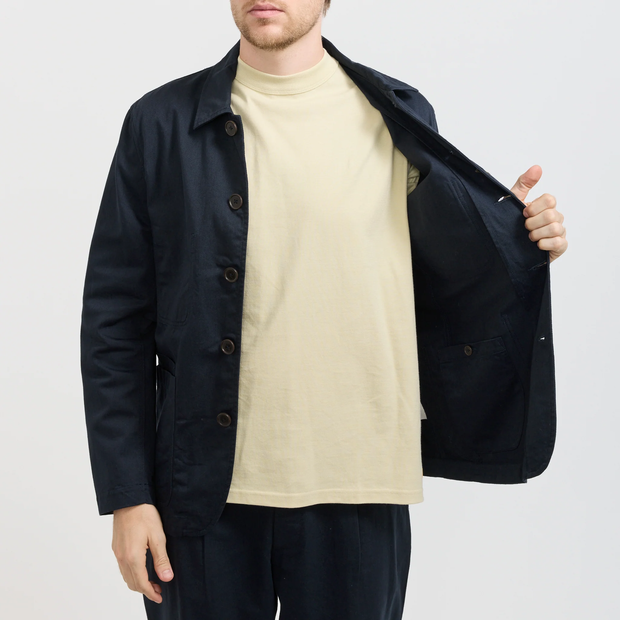 Bakers Jacket Navy Twill - Image 6