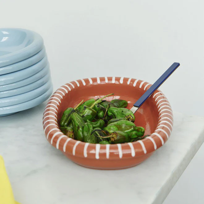 Barro Oval Dish Small Natural with Stripe - Image 2