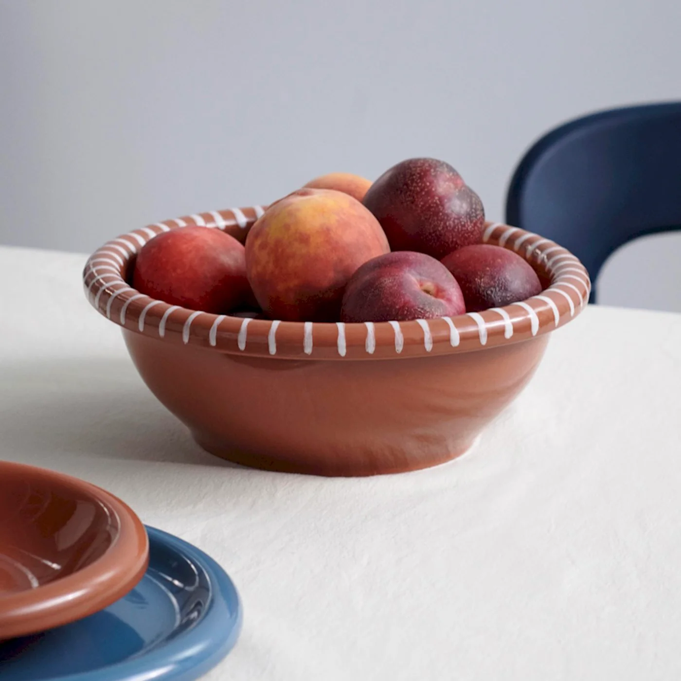 Barro Salad Bowl Large Natural with Stripes - Image 2