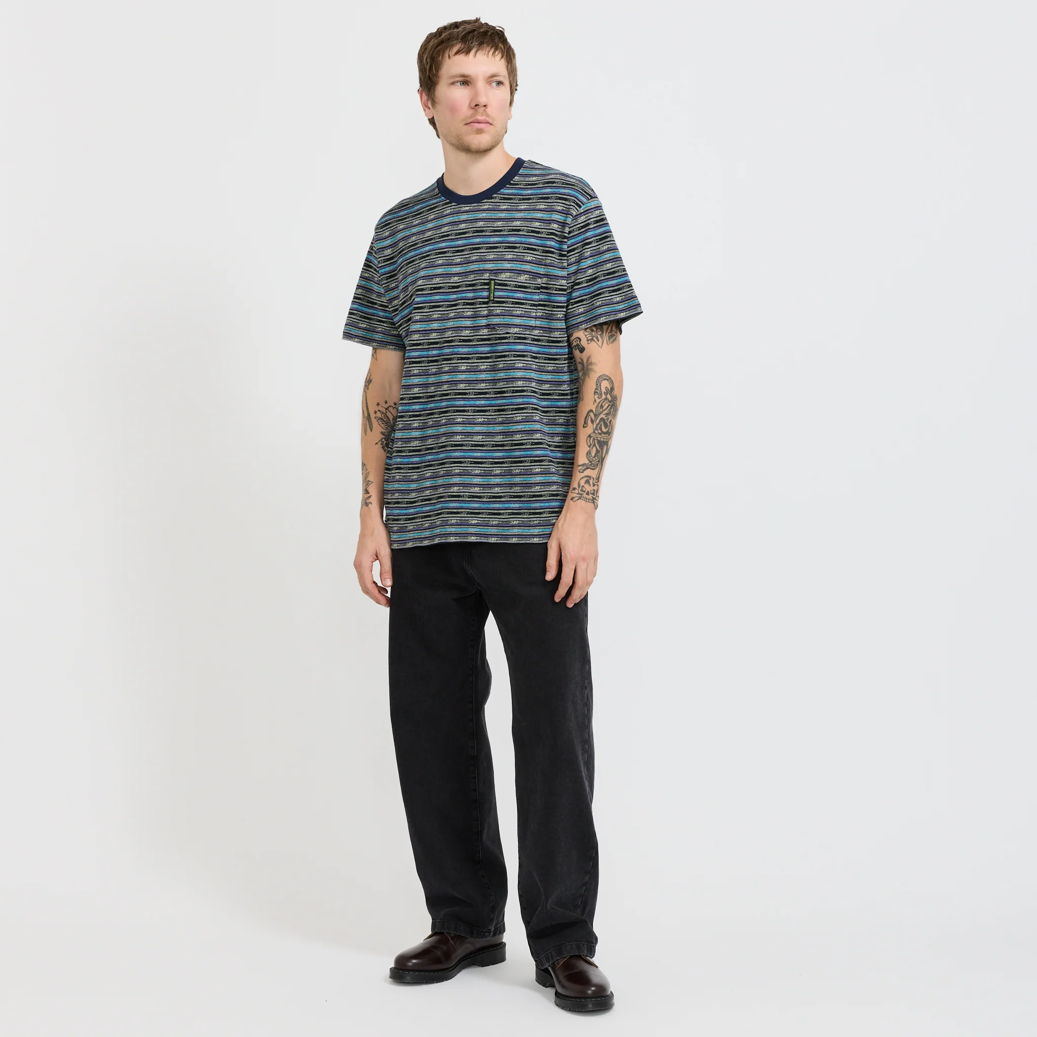 Be Striped Tee Navy - Image 2