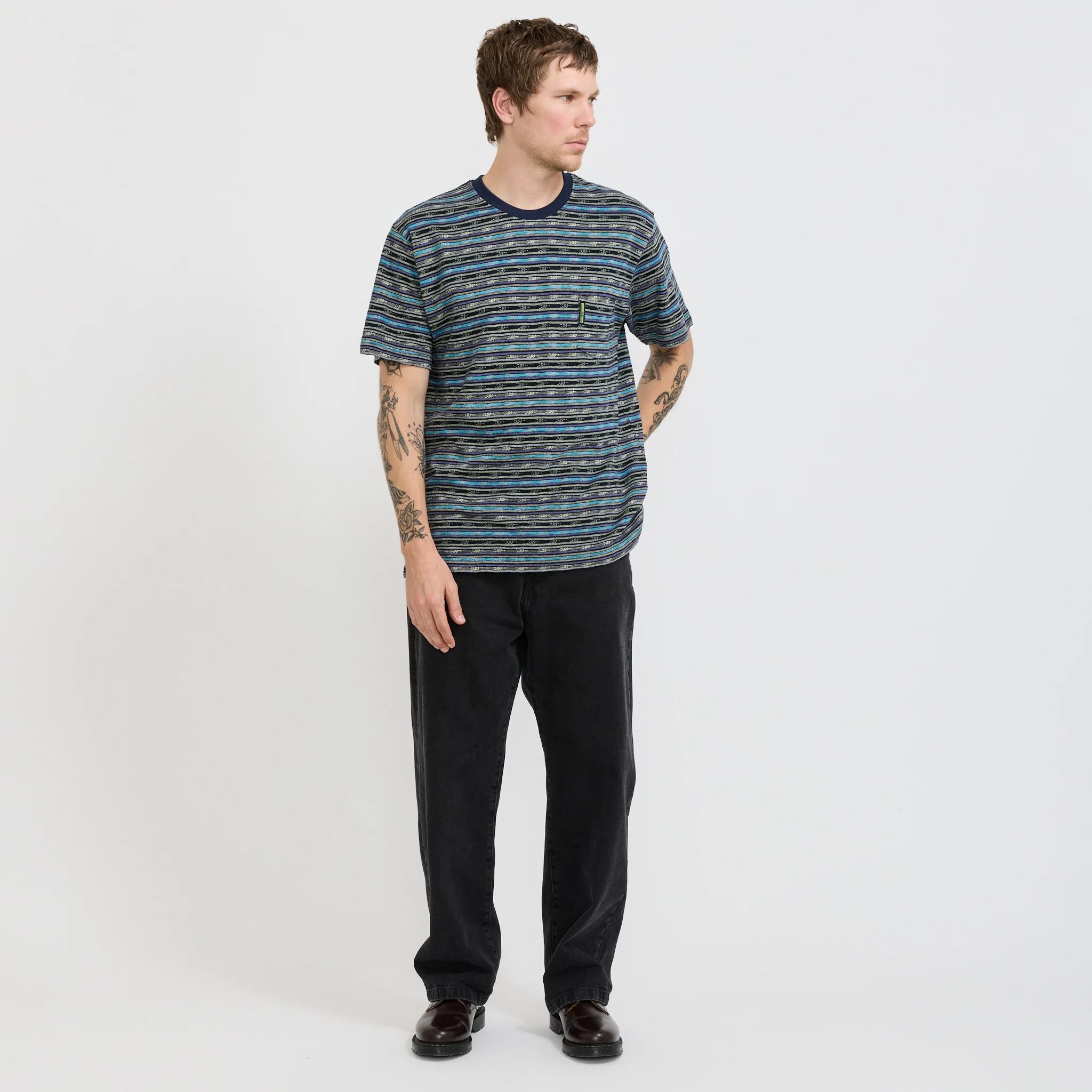 Be Striped Tee Navy - Image 7