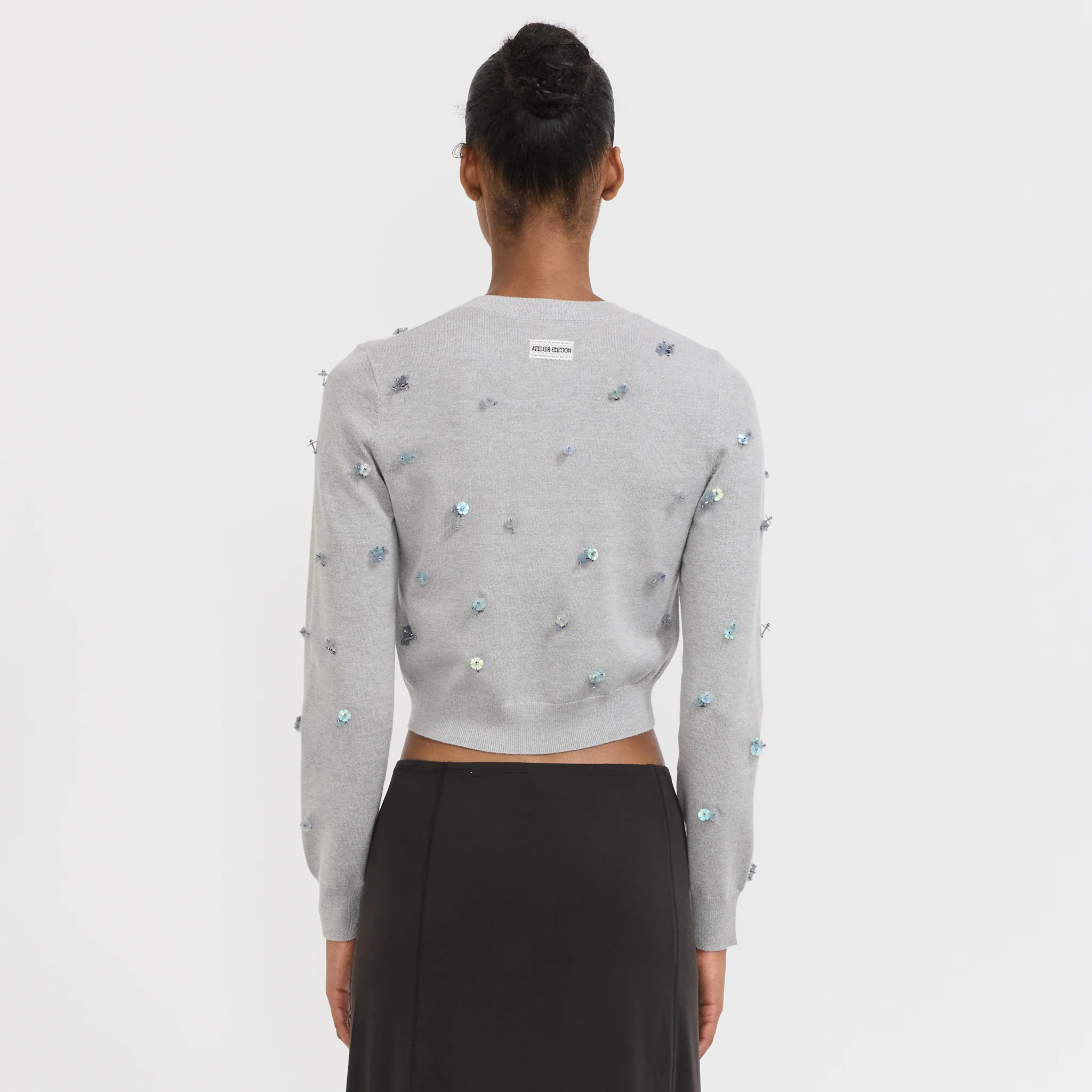 Beaded Cardigan Grey - Image 4