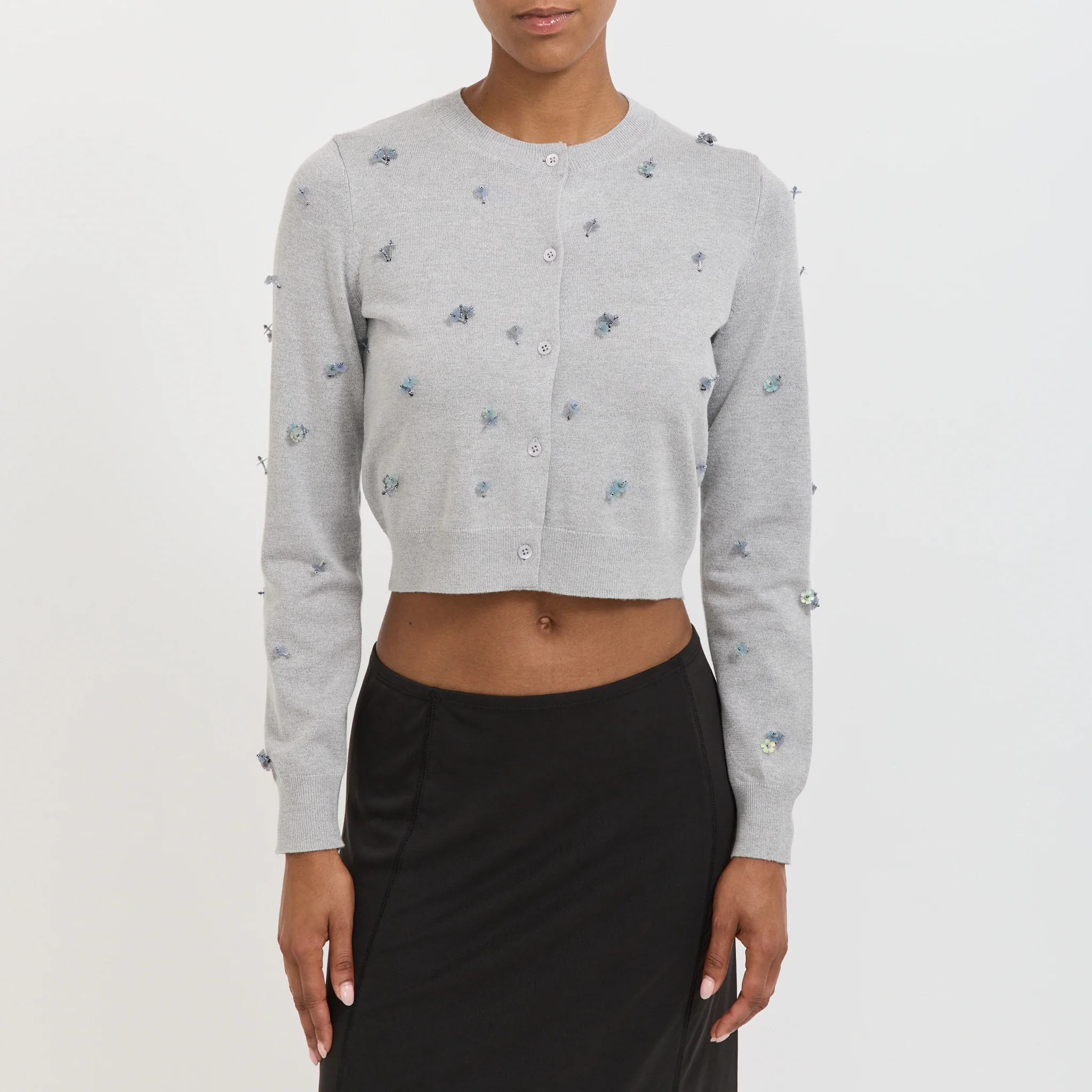Beaded Cardigan Grey - Image 5