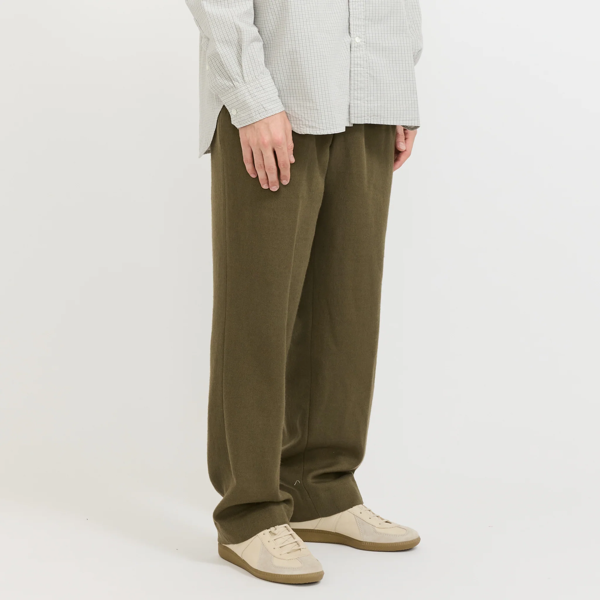 Benn Relaxed Cavalry Cotton Wool Pleated Trouser - Image 3