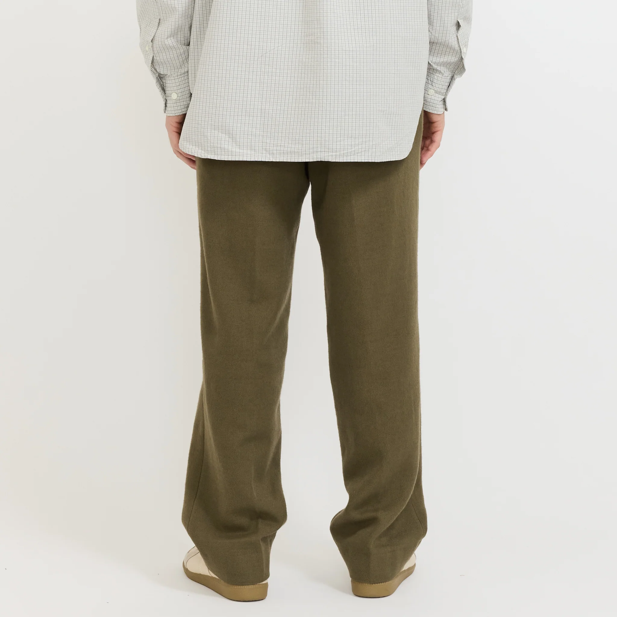 Benn Relaxed Cavalry Cotton Wool Pleated Trouser - Image 4