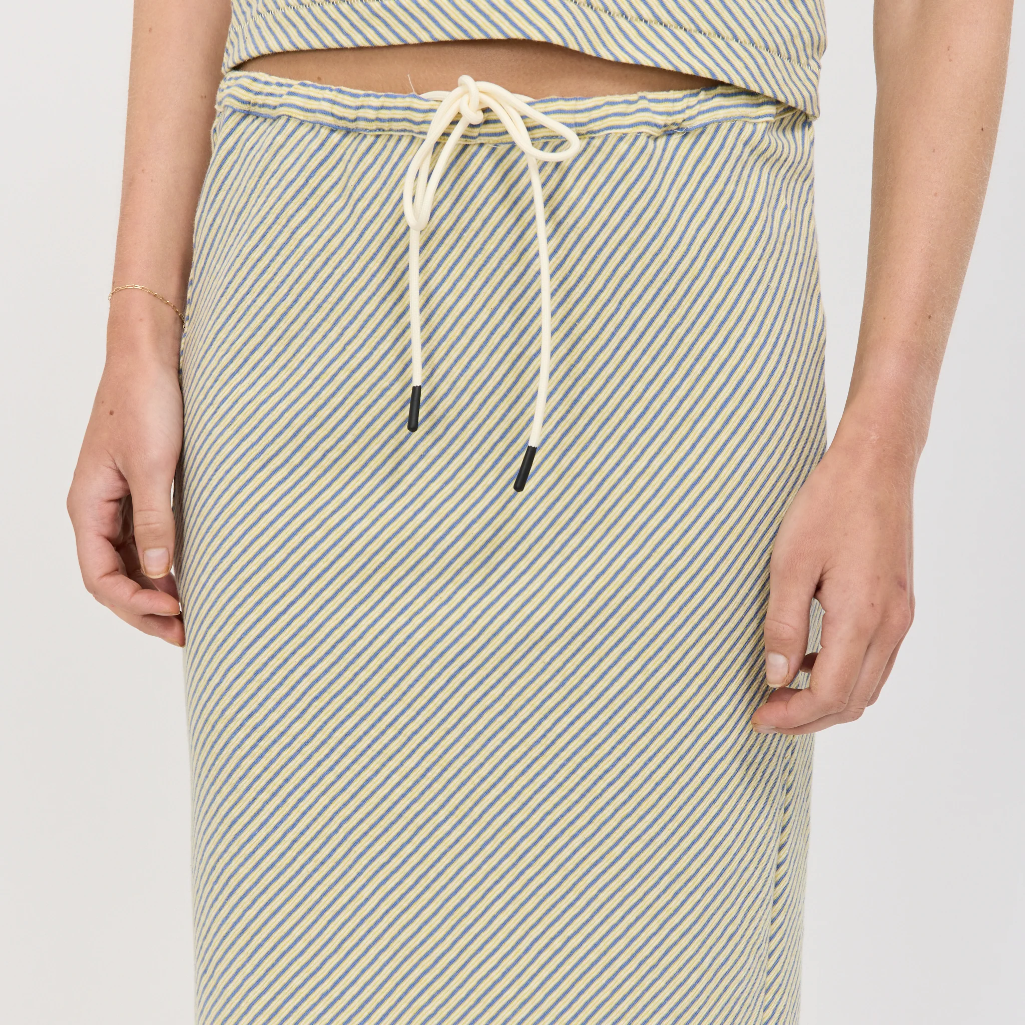 Bias Stripe Skirt Yellow/Purple - Image 6