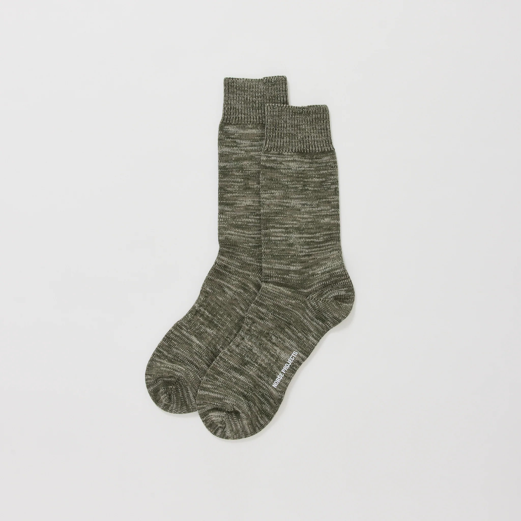 Bjarki Heavy Cotton Twist Sock Olive Night