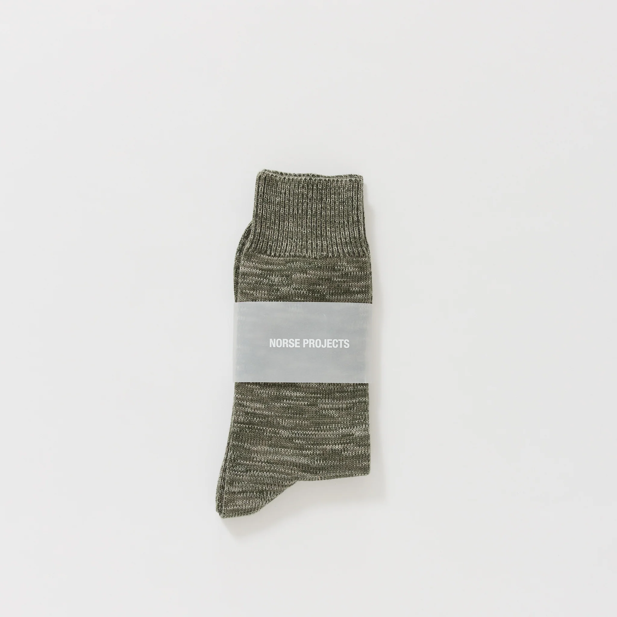 Bjarki Heavy Cotton Twist Sock Olive Night - Image 2