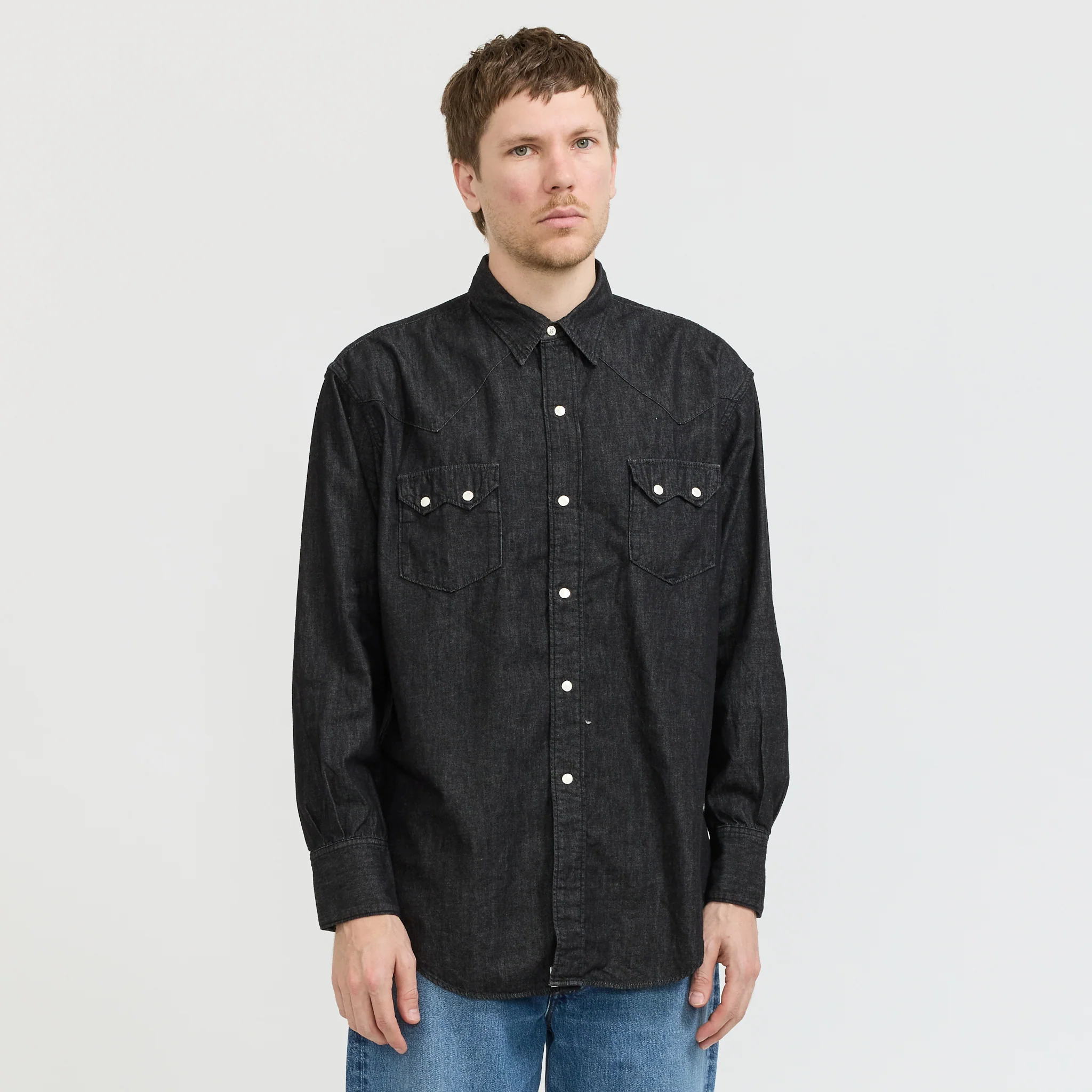 Black Denim Western Shirt