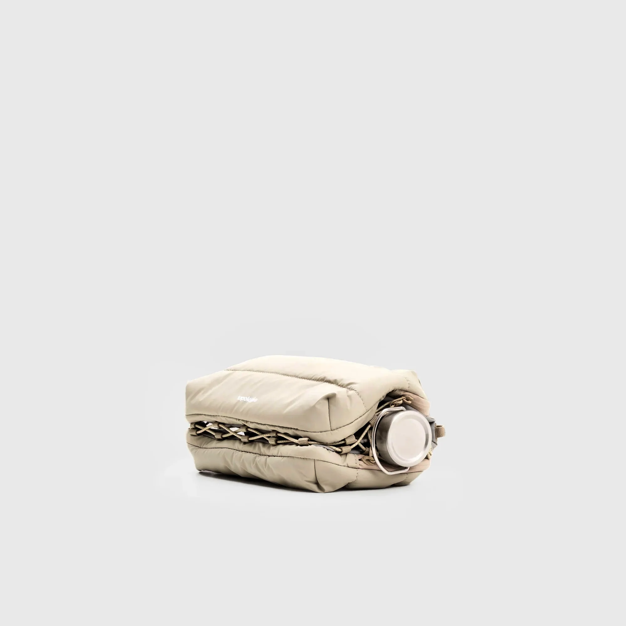 Bottle Sacoche Large Taupe Puffer - Image 3