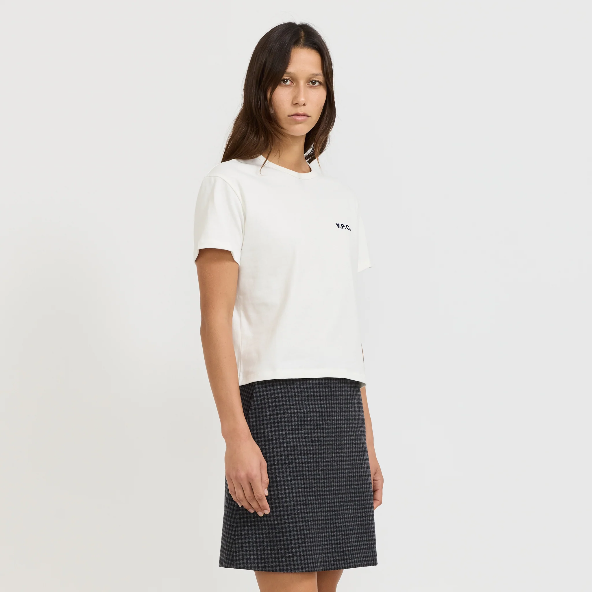 Boxy Petit VPC T-Shirt White/Dark Navy - Image 4