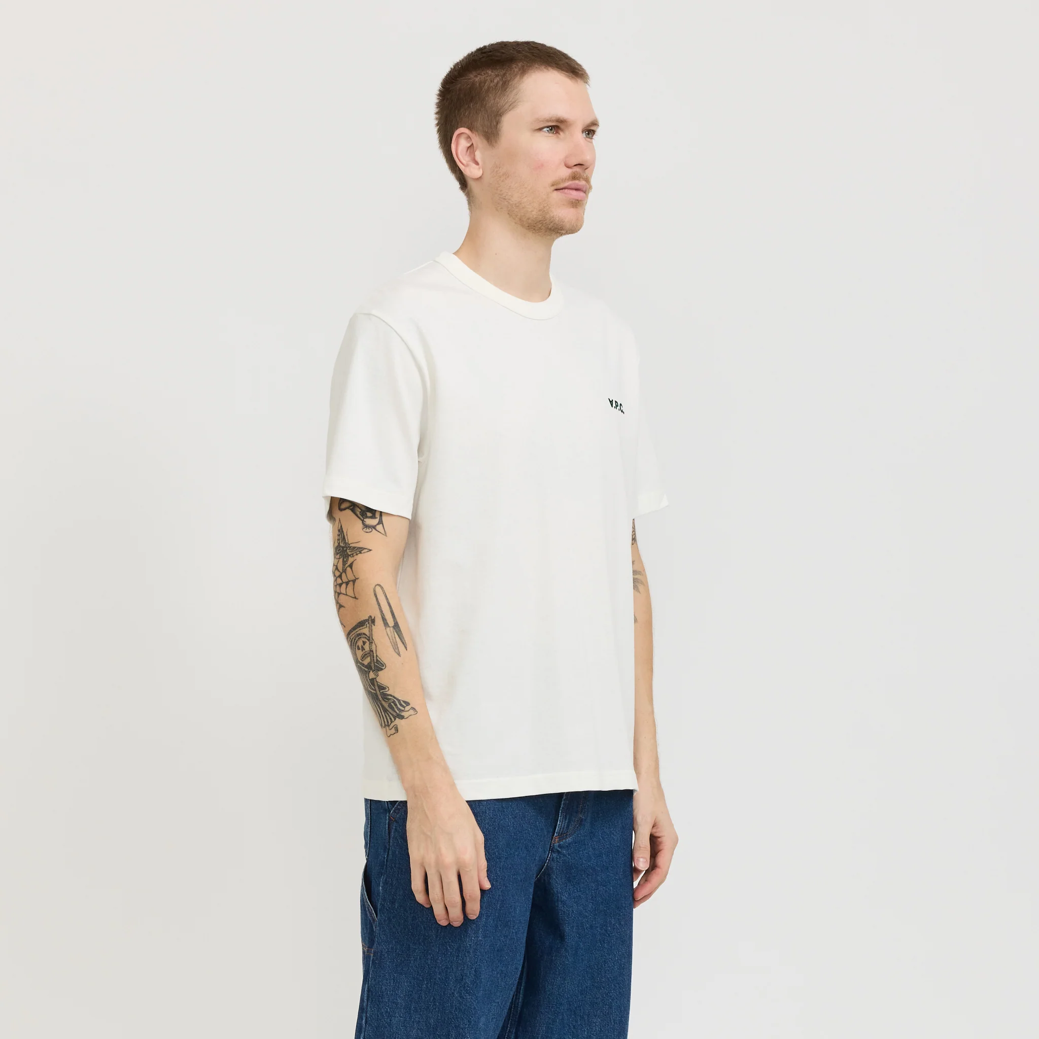 Boxy Petit VPC T-Shirt White/Green - Image 3