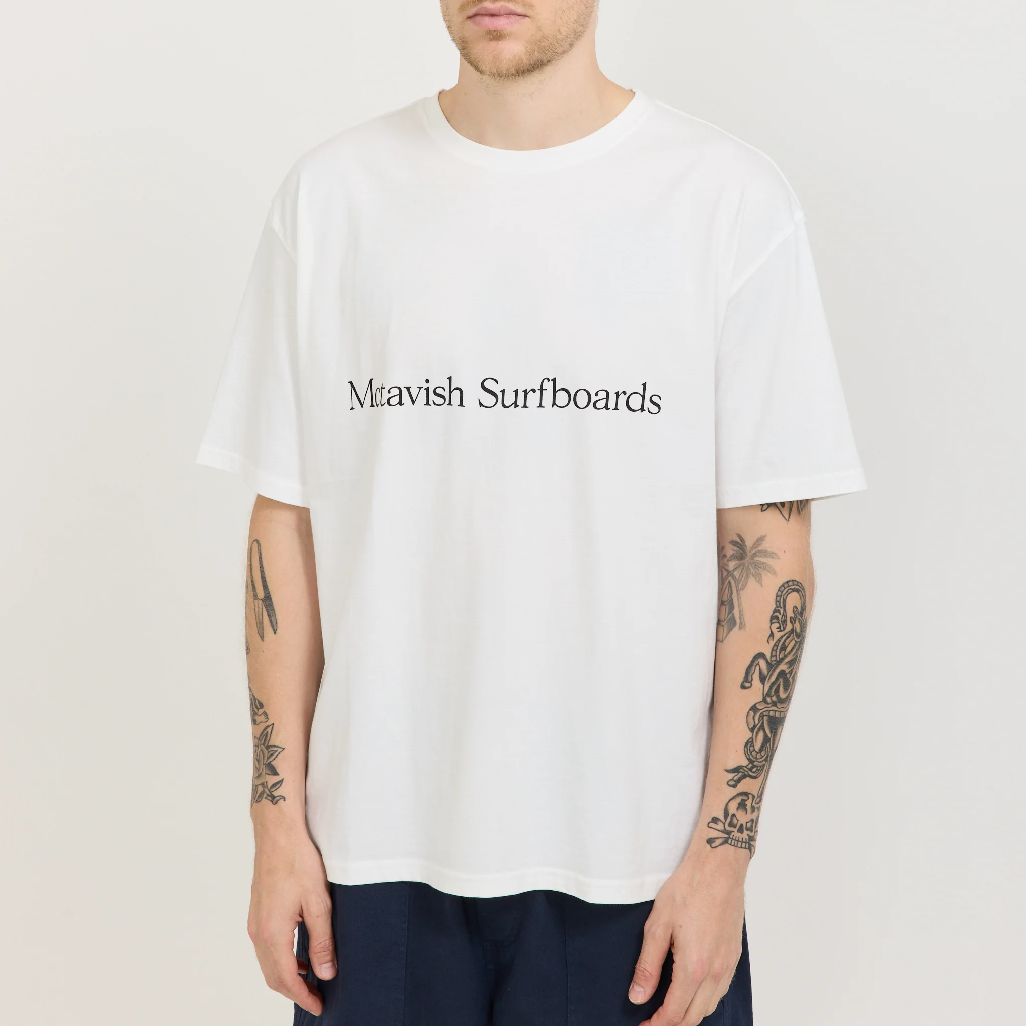 Boxy Serif Tee White - Image 5